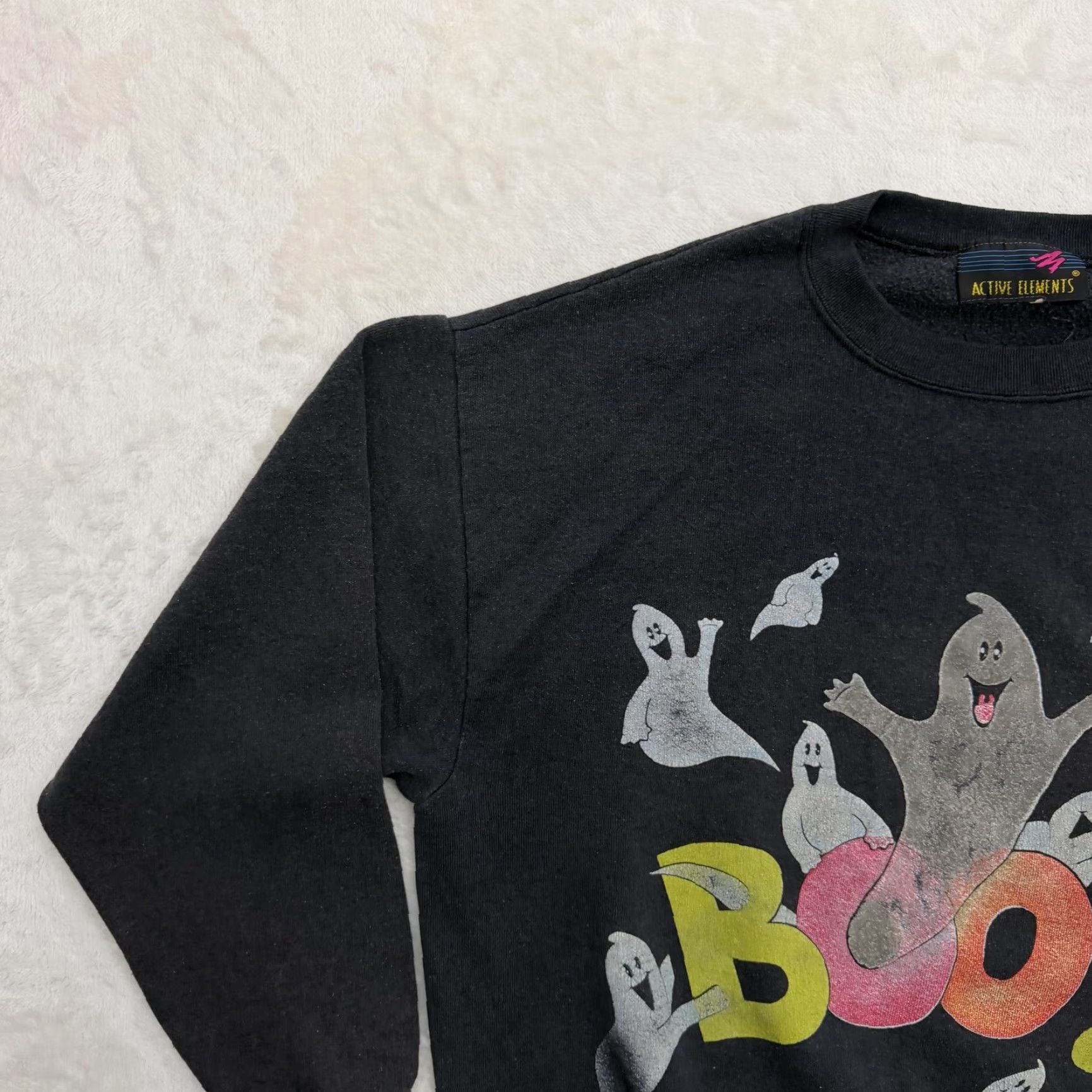 Vintage VINTAGE Active Elements Boo Ghost Sweatshirt Mens Large Halloween Graphic Fleece Size US L / EU 52-54 / 3 - 6 Thumbnail