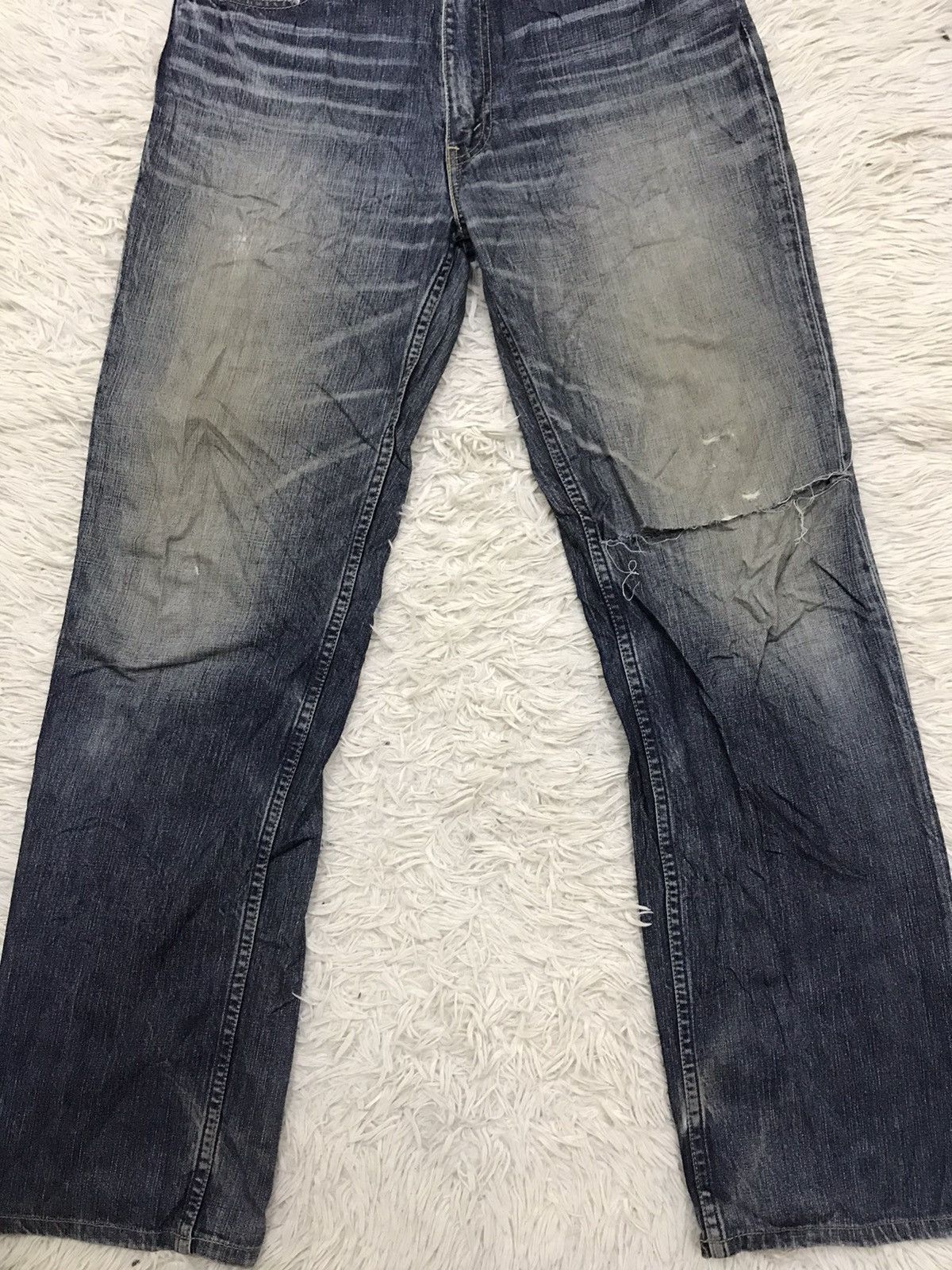 Levi's Vintage Levis 502 Distressed Design Denim Jeans Size US 32 / EU 48 - 4 Thumbnail