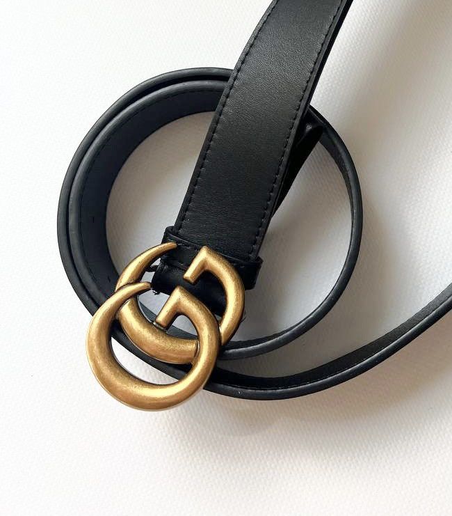 Gucci marmont buckle GG logo belt