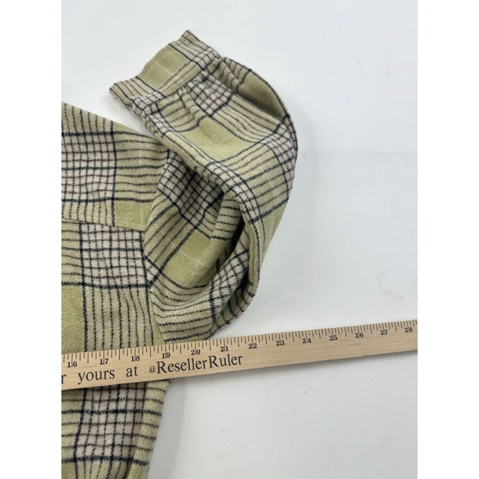 Vintage Line and Dot Jacket Womens Medium Plaid Belted Shacket Beige M Size M / US 6-8 / IT 42-44 - 6 Thumbnail