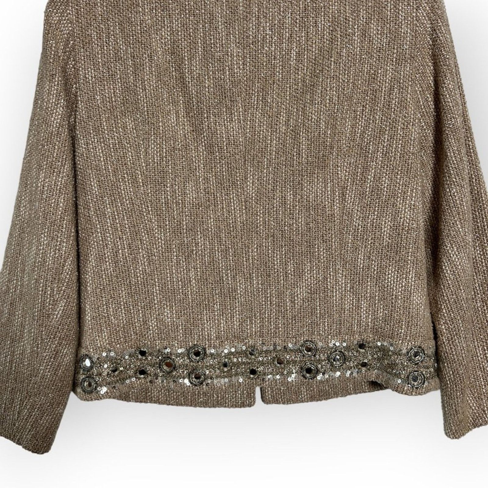 Lafayette 148 Lafayette 148 Sequined Tweed Blazer 6 Brown Textured Jacket Size M / US 6-8 / IT 42-44 - 11 Thumbnail