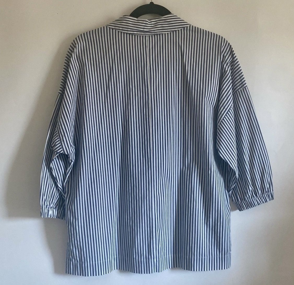 Michael Kors MICHAEL KORS STRIPED HALF ZIP 3/4 SLEEVE TOP BLOUSE Size M / US 6-8 / IT 42-44 - 7 Thumbnail