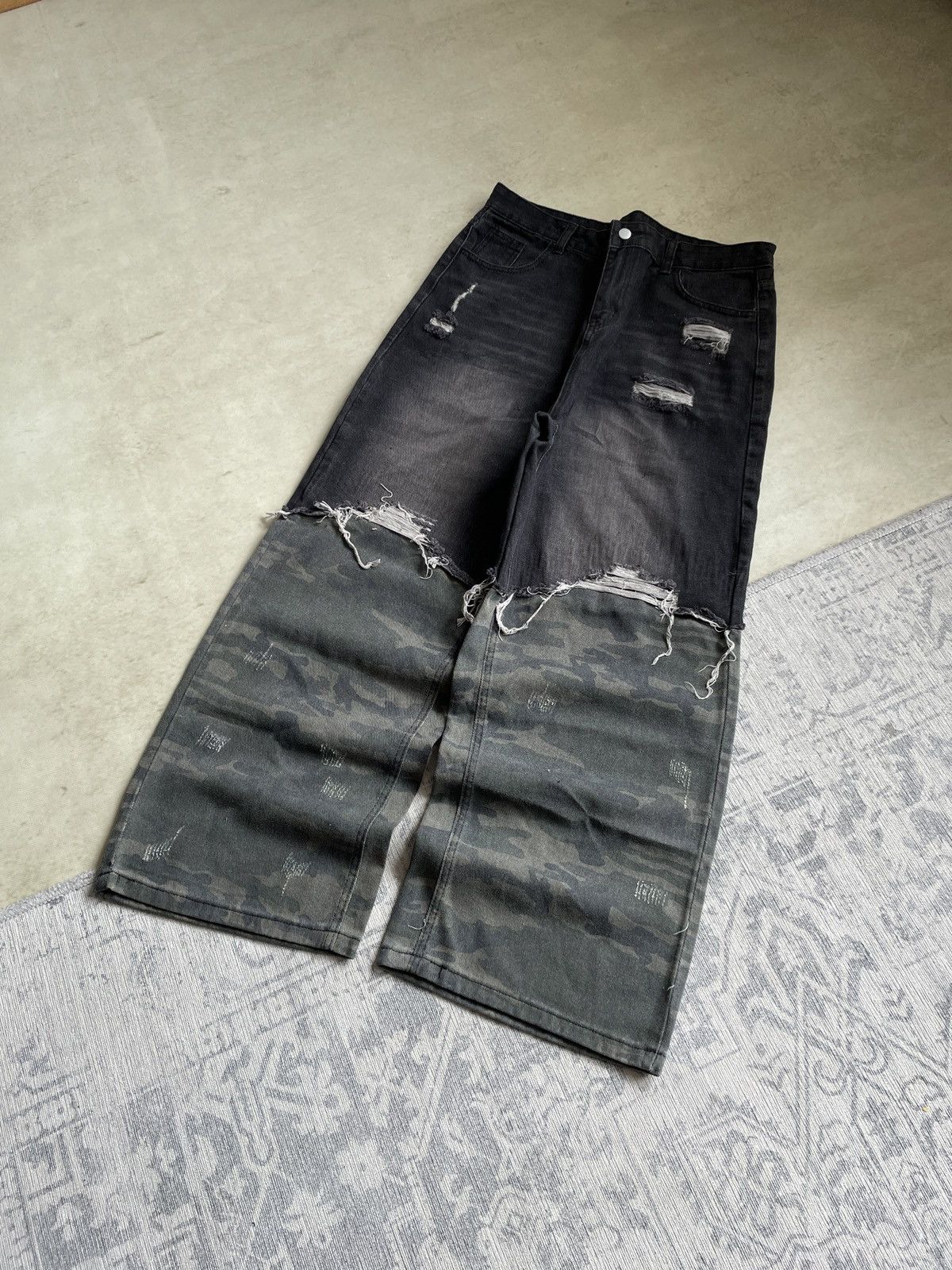 NO MASS PROD 03GLM FLARED DENIM デニム Streetwear No Mass Production 