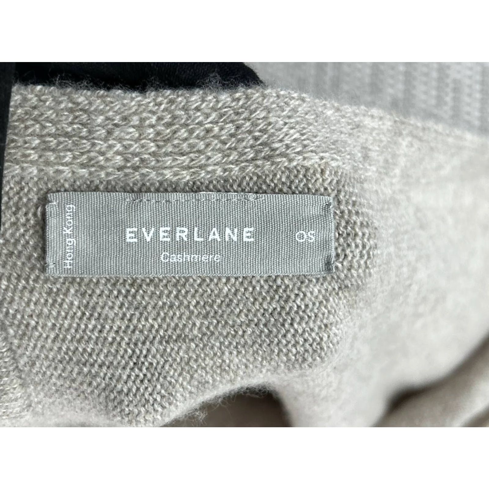 Everlane Everlane Scarf Beige Cashmere Knit Womens One Size Rectangle Scarf Winter Womens Size ONE SIZE - 3 Thumbnail