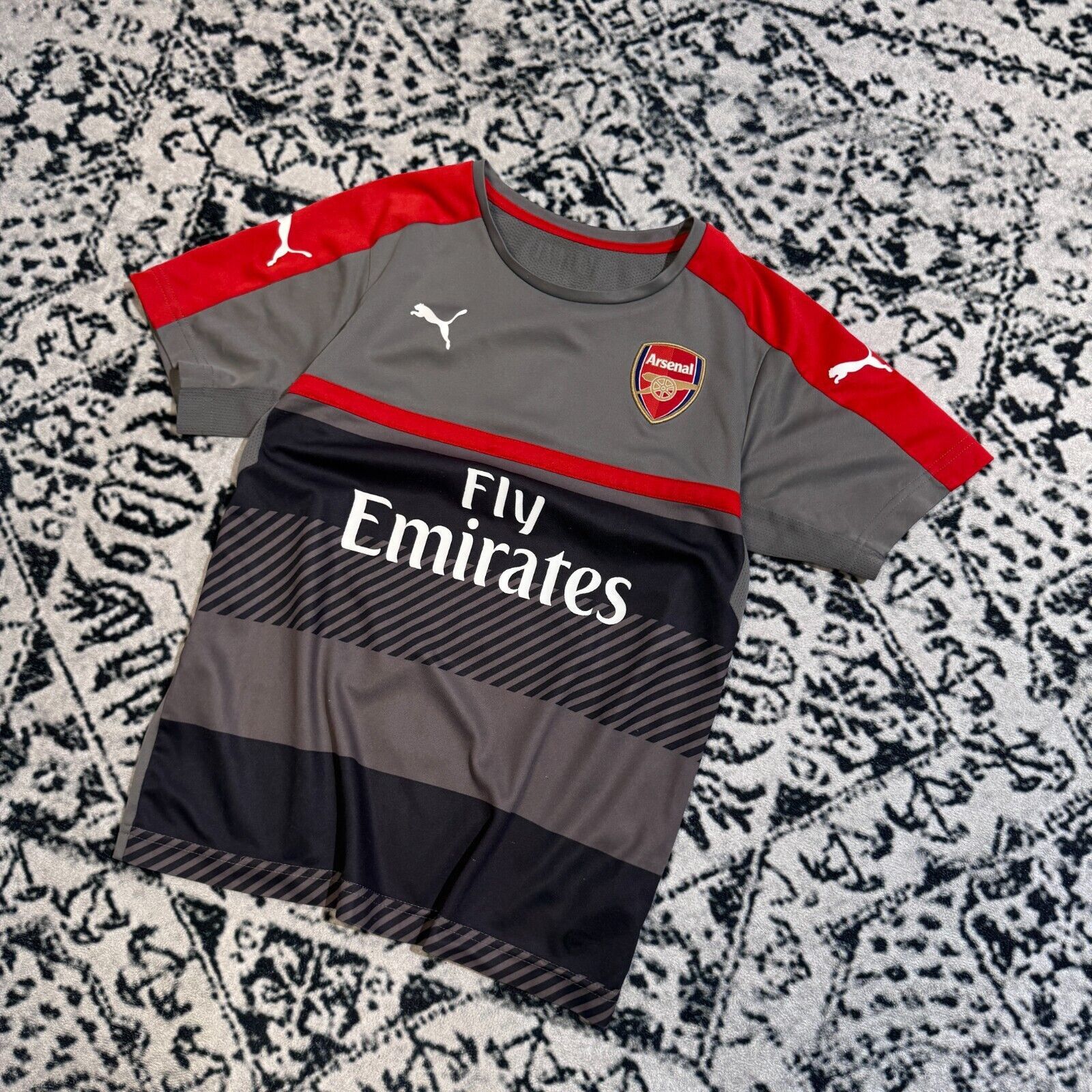 Puma × Vintage Vintage Puma Gray Polyester Jersey T-Shirt Size XS Arsenal Size US XS / EU 42 / 0 - 2 Thumbnail