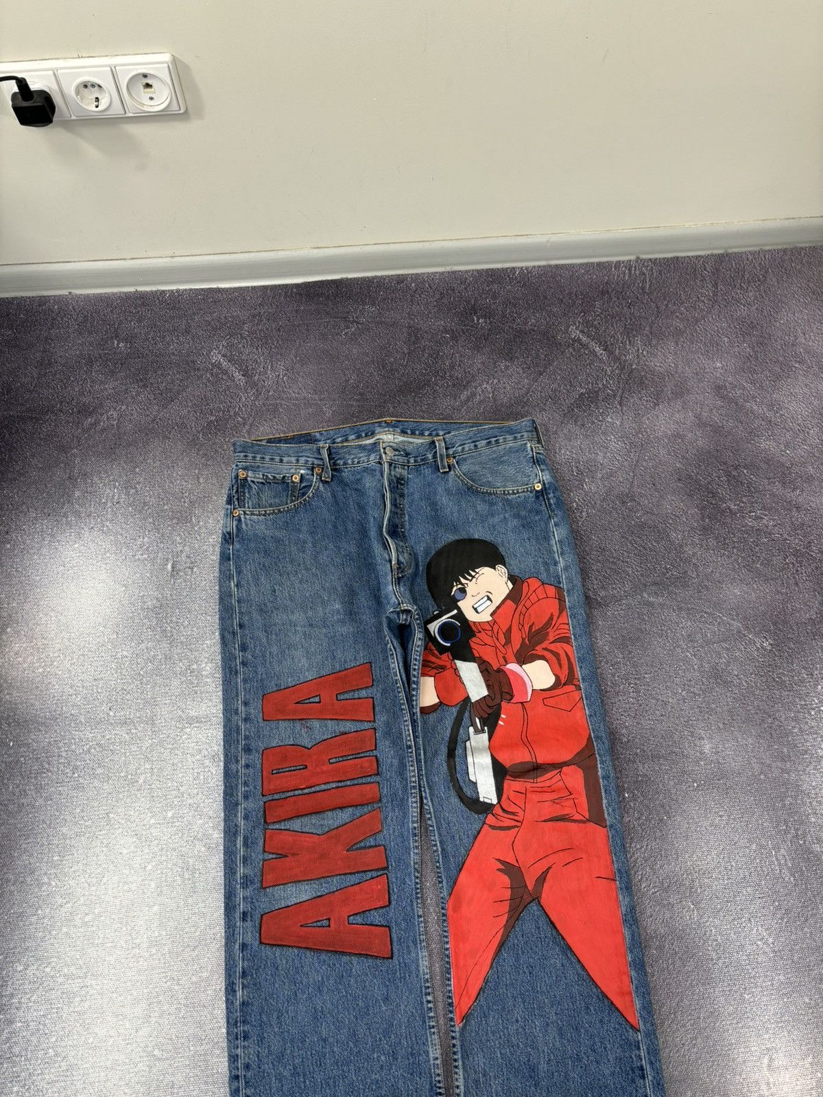 Levi's Vintage Levi’s 501 Akira 1/1 Handmade Custom Denim Jeans Size US 36 / EU 52 - 5 Thumbnail