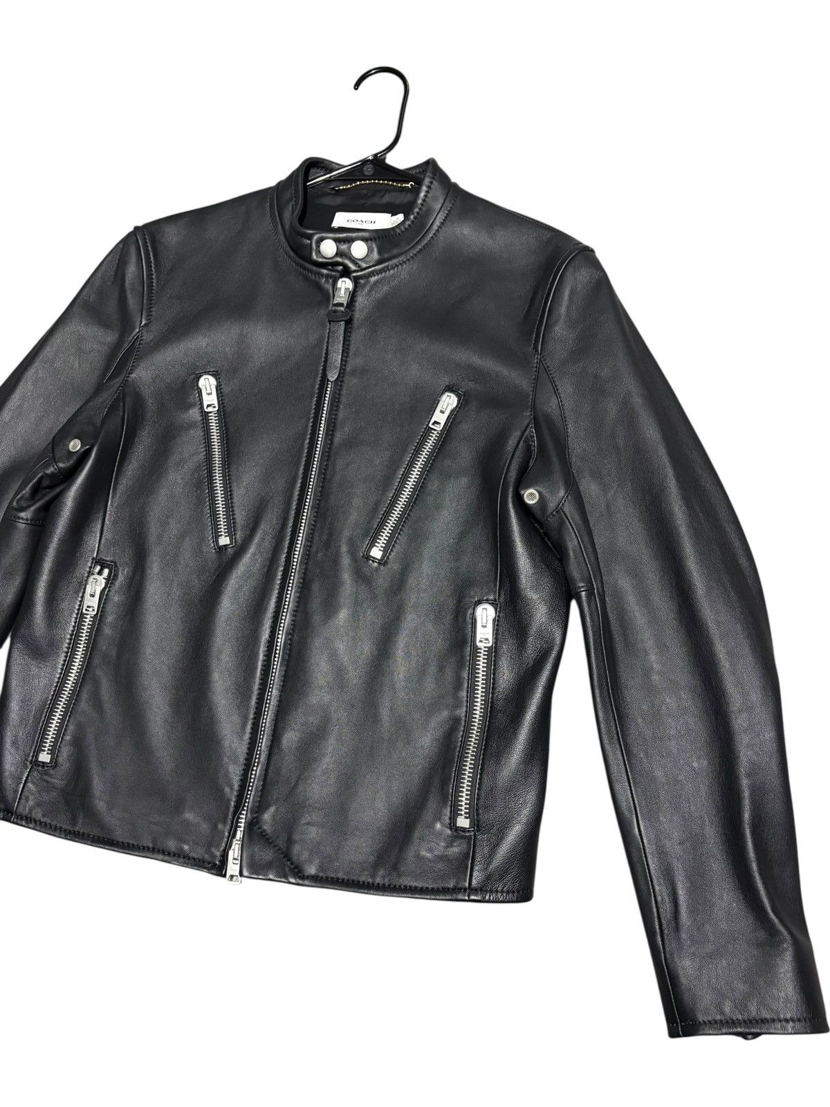 Coach 48 Coach Lambskin leather jacket 5 zip motorcycle biker vtg Size US M / EU 48-50 / 2 - 3 Thumbnail