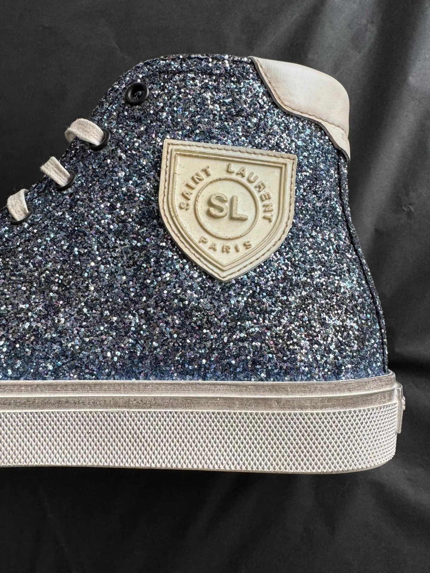 Saint Laurent Paris Saint Laurent Glitter Skate Sneakers Ｑ23 Size US 7 / EU 40 - 4 Thumbnail