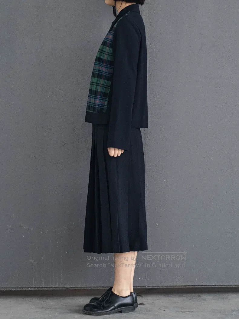 Comme des Garcons Comme Des Garcons Green Check Wool Patchwork Shirt Size XS / US 0-2 / IT 36-38 - 3 Thumbnail