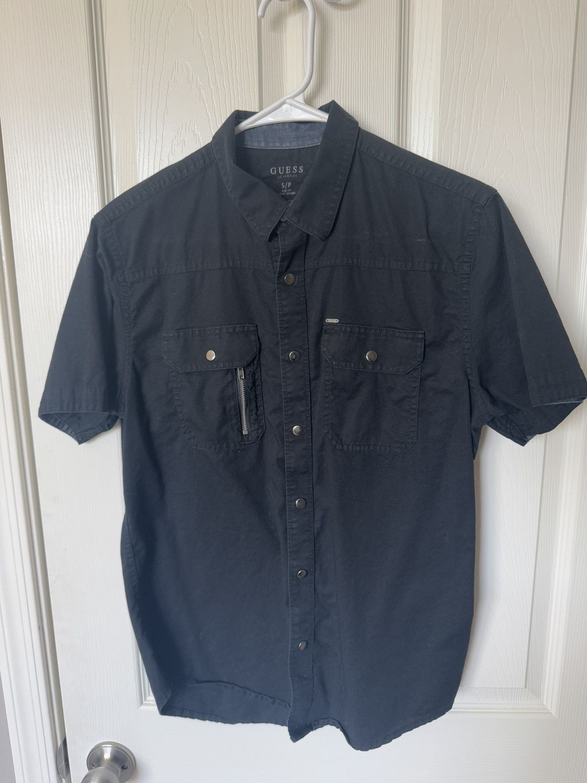 Guess Guess Slim Fit Black Button Up Size US S / EU 44-46 / 1 - 1 Thumbnail