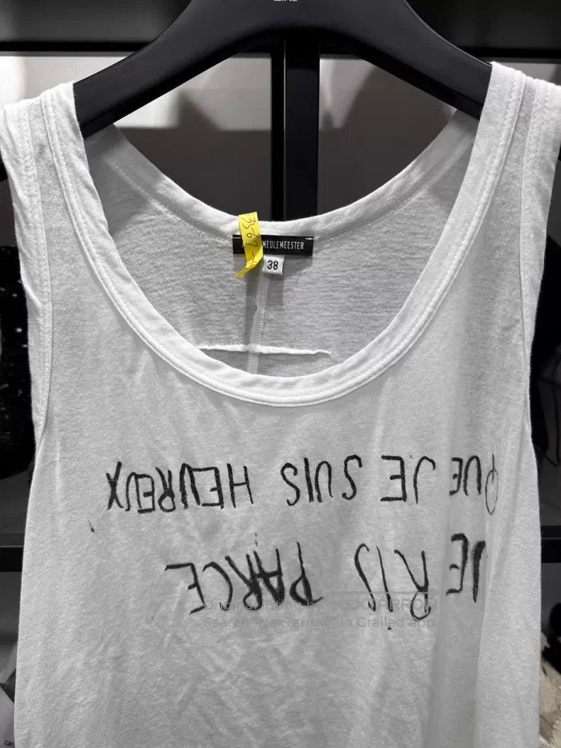Ann Demeulemeester Ann Demeulemeester Reversed Slogan Vest Size XS / US 0-2 / IT 36-38 - 2 Thumbnail