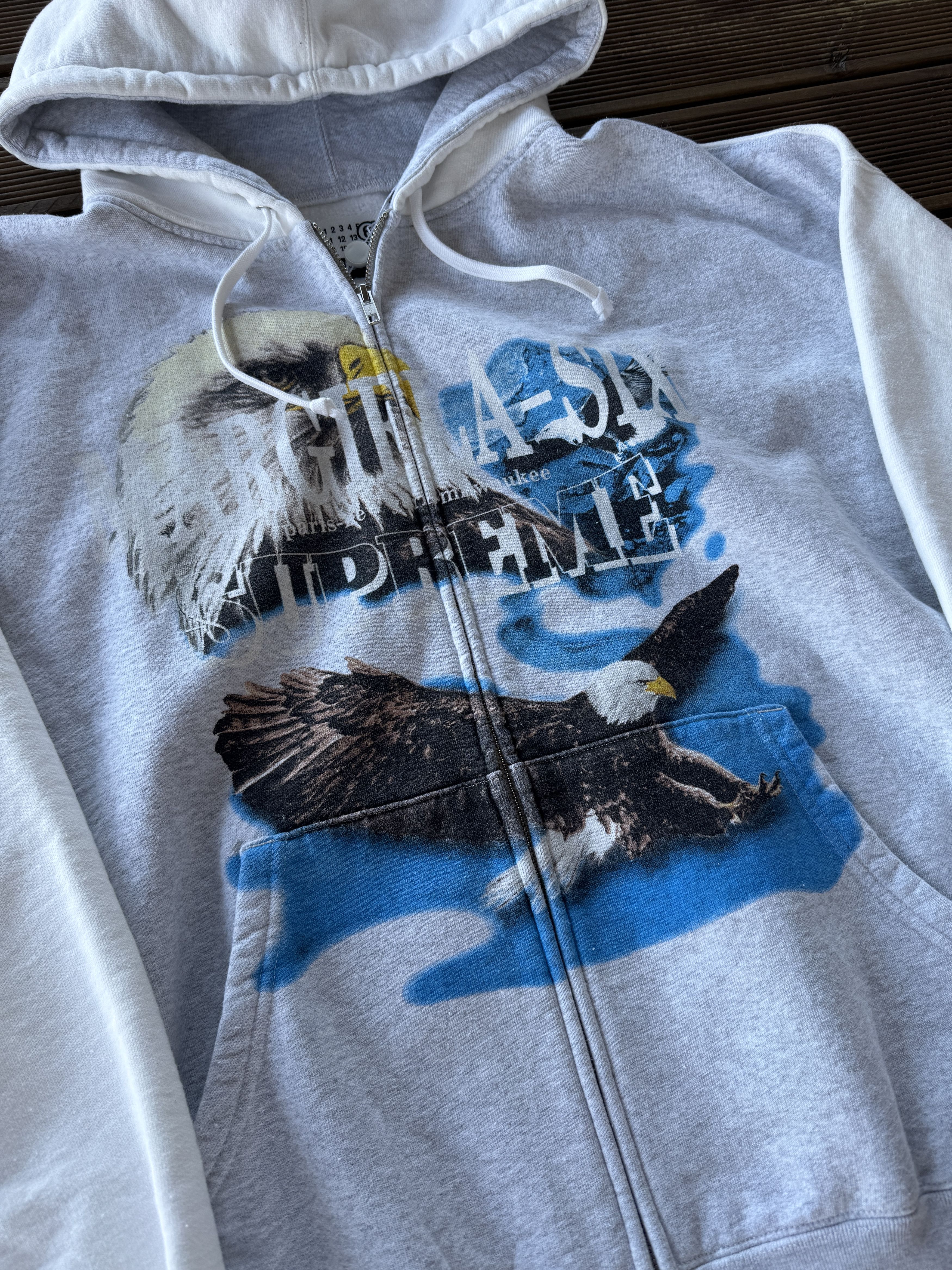 Supreme Supreme X MM6 Eagle Zip Up Hoodie Size US XL / EU 56 / 4 - 2 Thumbnail