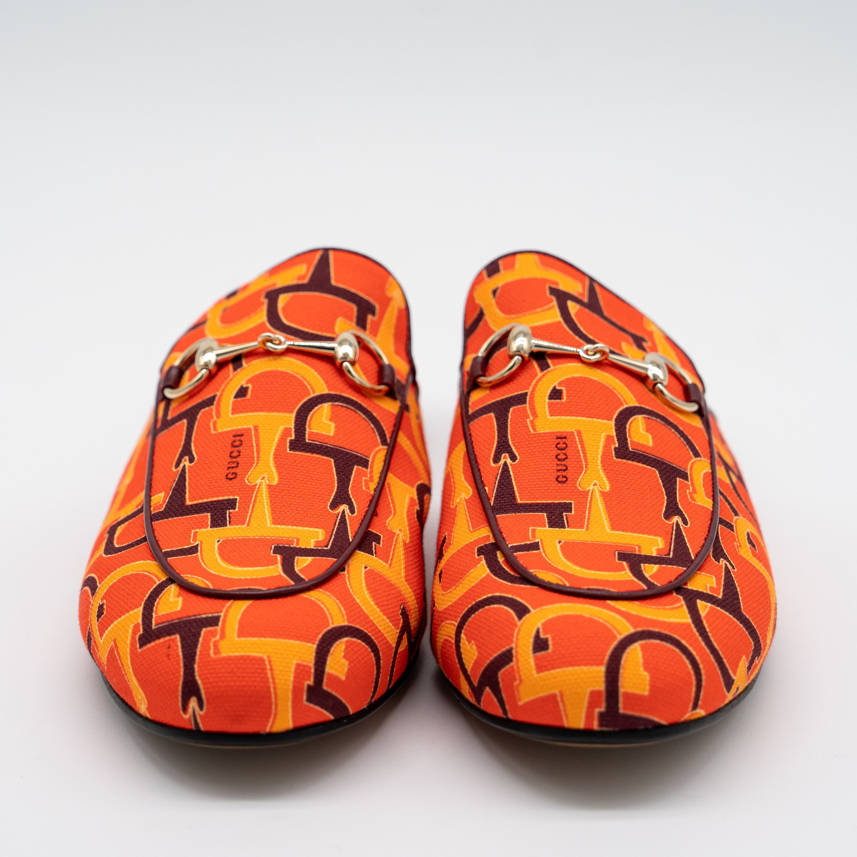 Gucci Gucci Princetown Horsebit Print Orange Mules Slip On Size US 9.5 / IT 39.5 - 2 Thumbnail