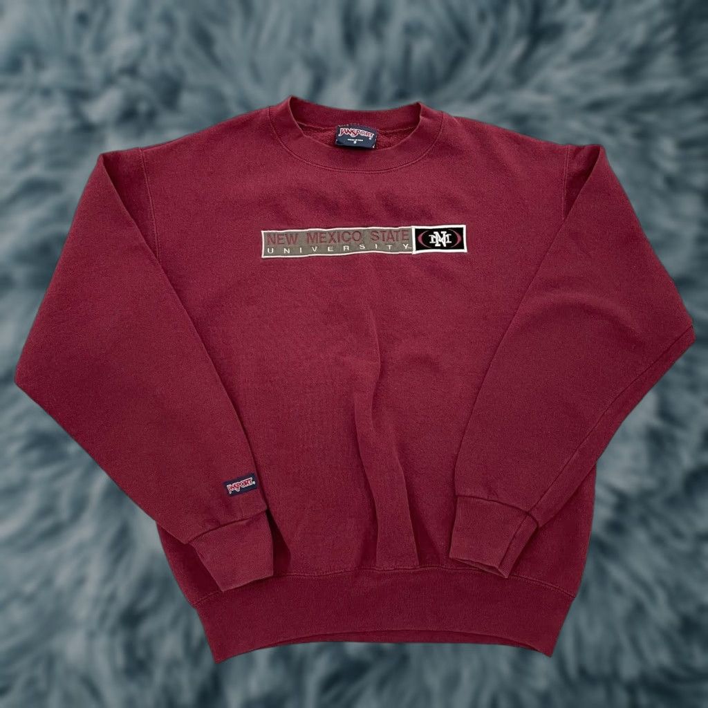Jansport VINTAGE New Mexico State University Sweater Pullover Adult Small Burgundy Aggies 90s College Men Size US S / EU 44-46 / 1 - 1 Thumbnail