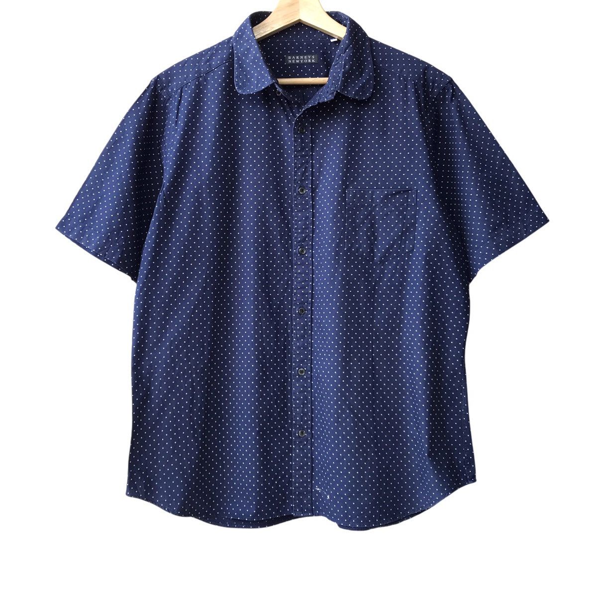 Barneys New York × Indigo Barneys New York Japanese Wabash Dot Indigo Shirt Size US XL / EU 56 / 4 - 1 Thumbnail