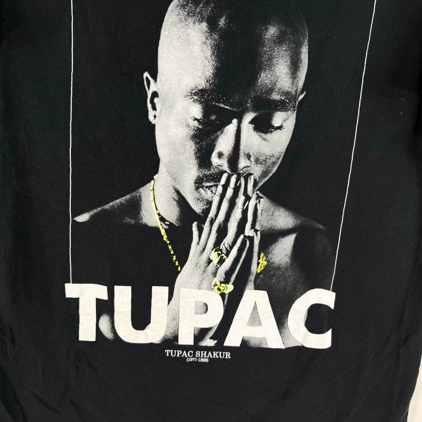 Vintage TUPAC SHAKUR 71 T Shirt Adult Size L Black 2 Sided Graphic Tee Shirt Mens Graphic Tee 71 T Shirt Black L Size US L / EU 52-54 / 3 - 2 Thumbnail