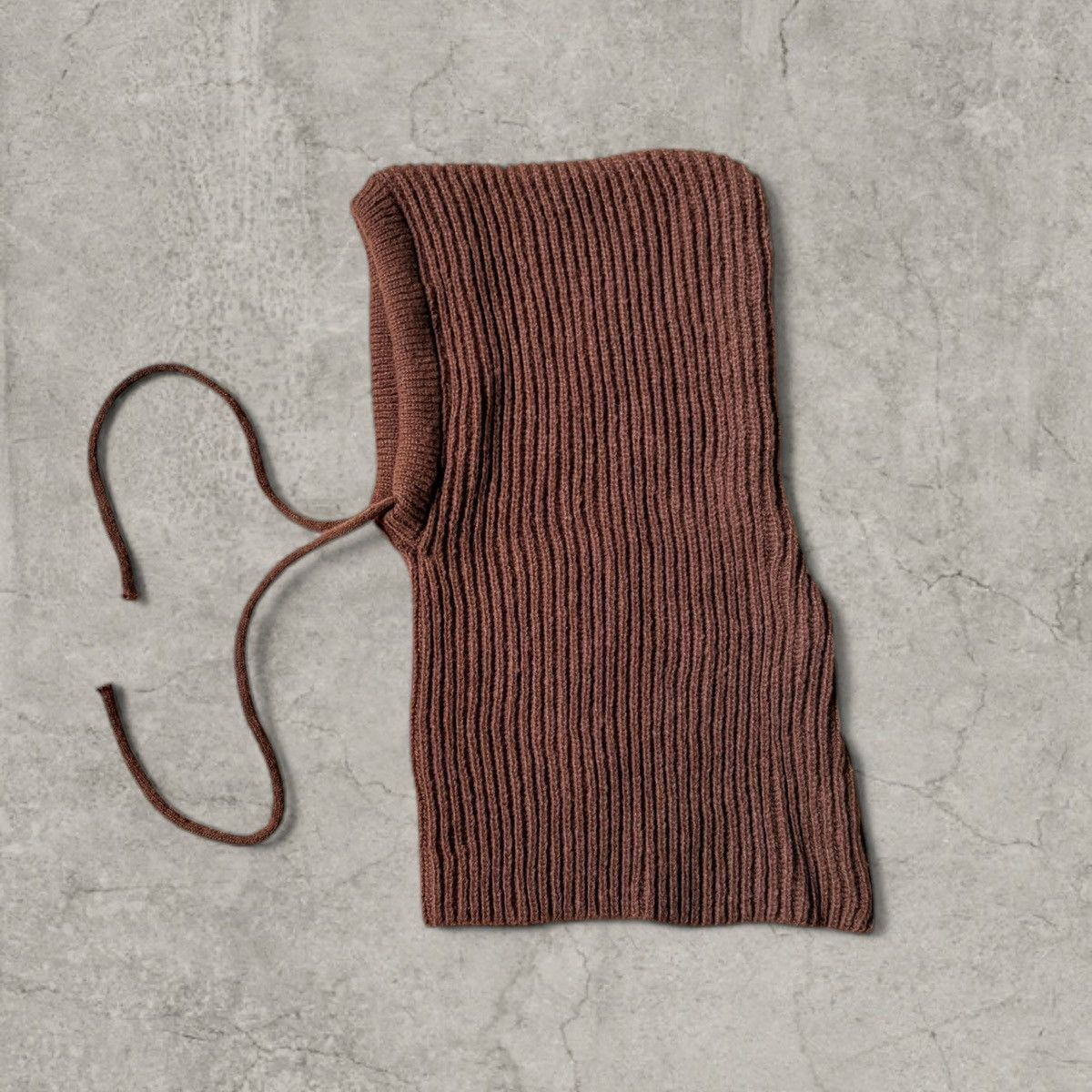 Japanese Brand Vintage style brown bonnet snood hood scarf hat. One size Size ONE SIZE - 1 Thumbnail