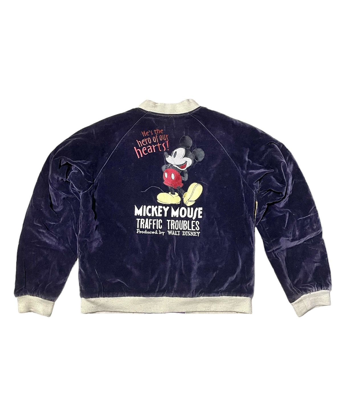 ジャケット・アウター Disney Mickey Reversible Vintage Sukajan Vintage Sukajan Japan Mickey Mouse Minnie Mouse Embroidery
