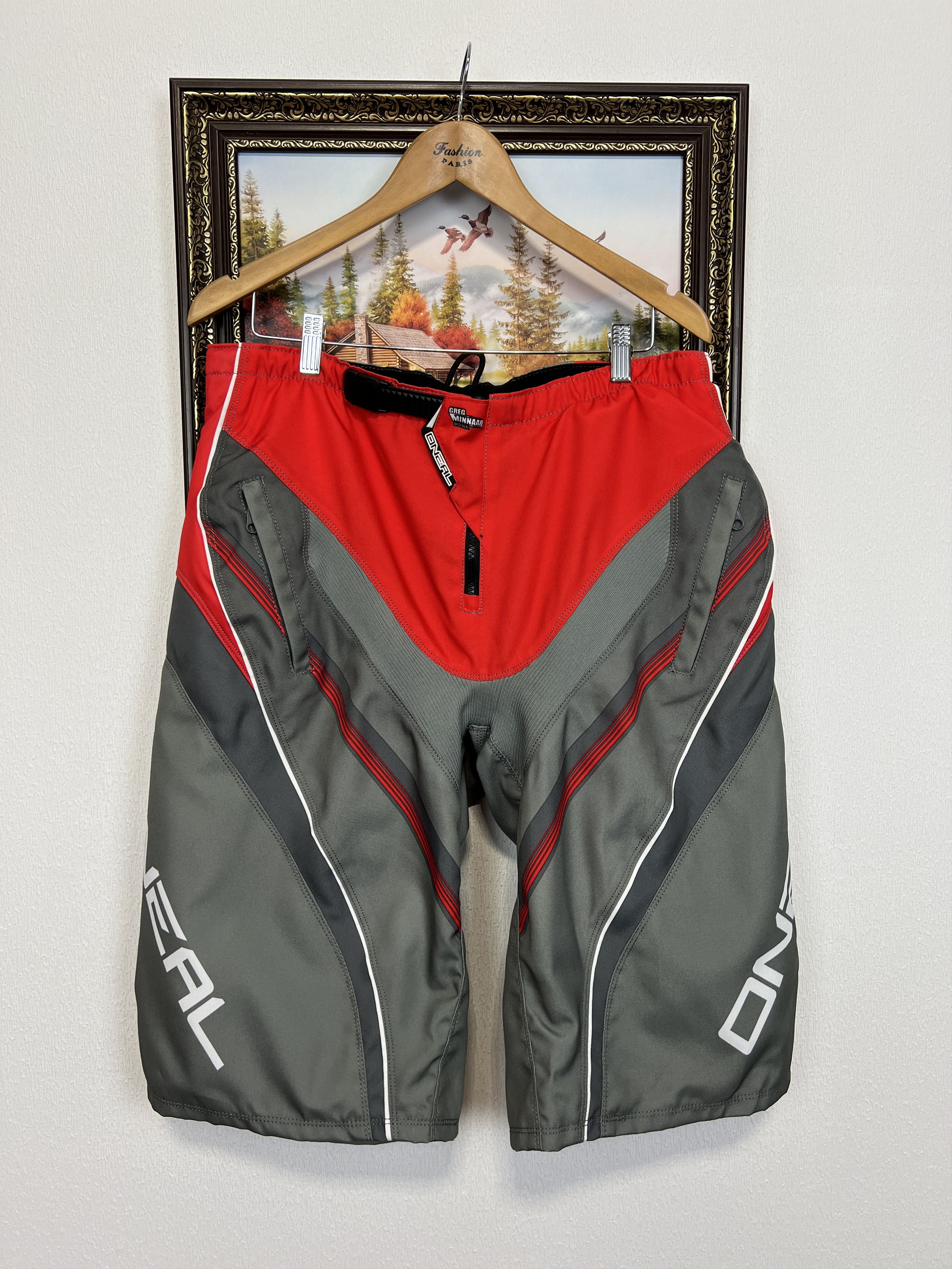 O'Neill Element FR Red Grey Shorts Racing Tech Ride Motobike Hype Size US 38 / EU 54 - 1 Thumbnail