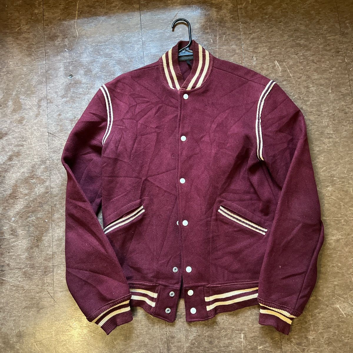 Vintage Vintage Maroon 60’s Varsity Jacket Size US L / EU 52-54 / 3 - 1 Thumbnail