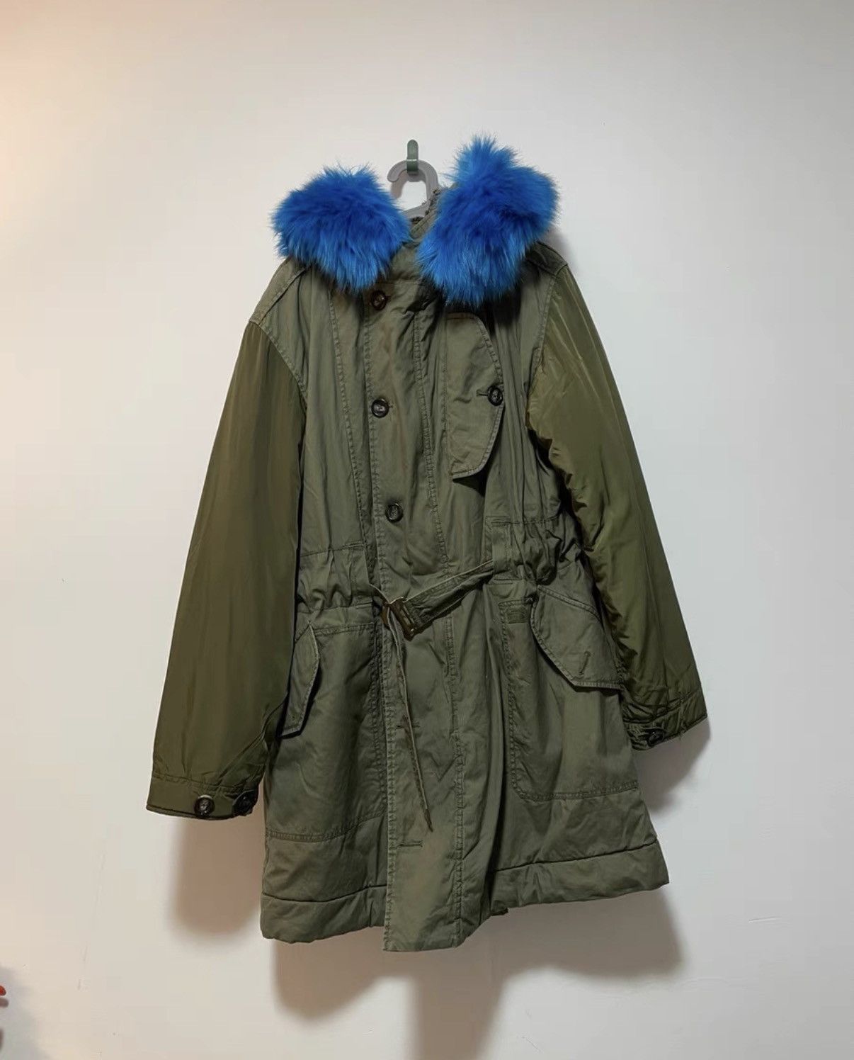 Diesel Diesel Blue Fur Collar Military Coat Size US L / EU 52-54 / 3 - 1 Thumbnail