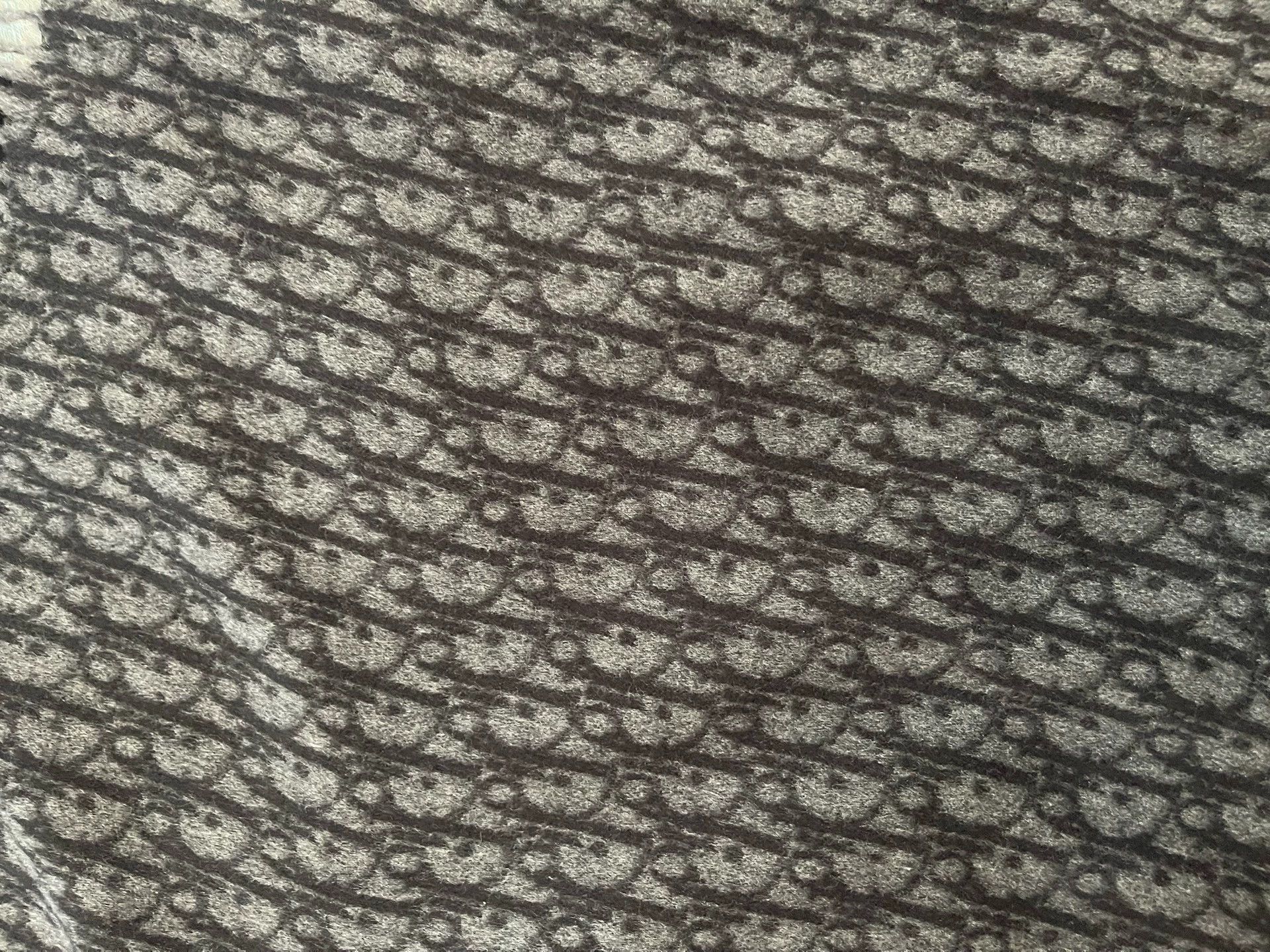 Dior DIOR Reversible 100% Silk Scarf/Shawl Black-Gray Logo Size ONE SIZE - 3 Thumbnail