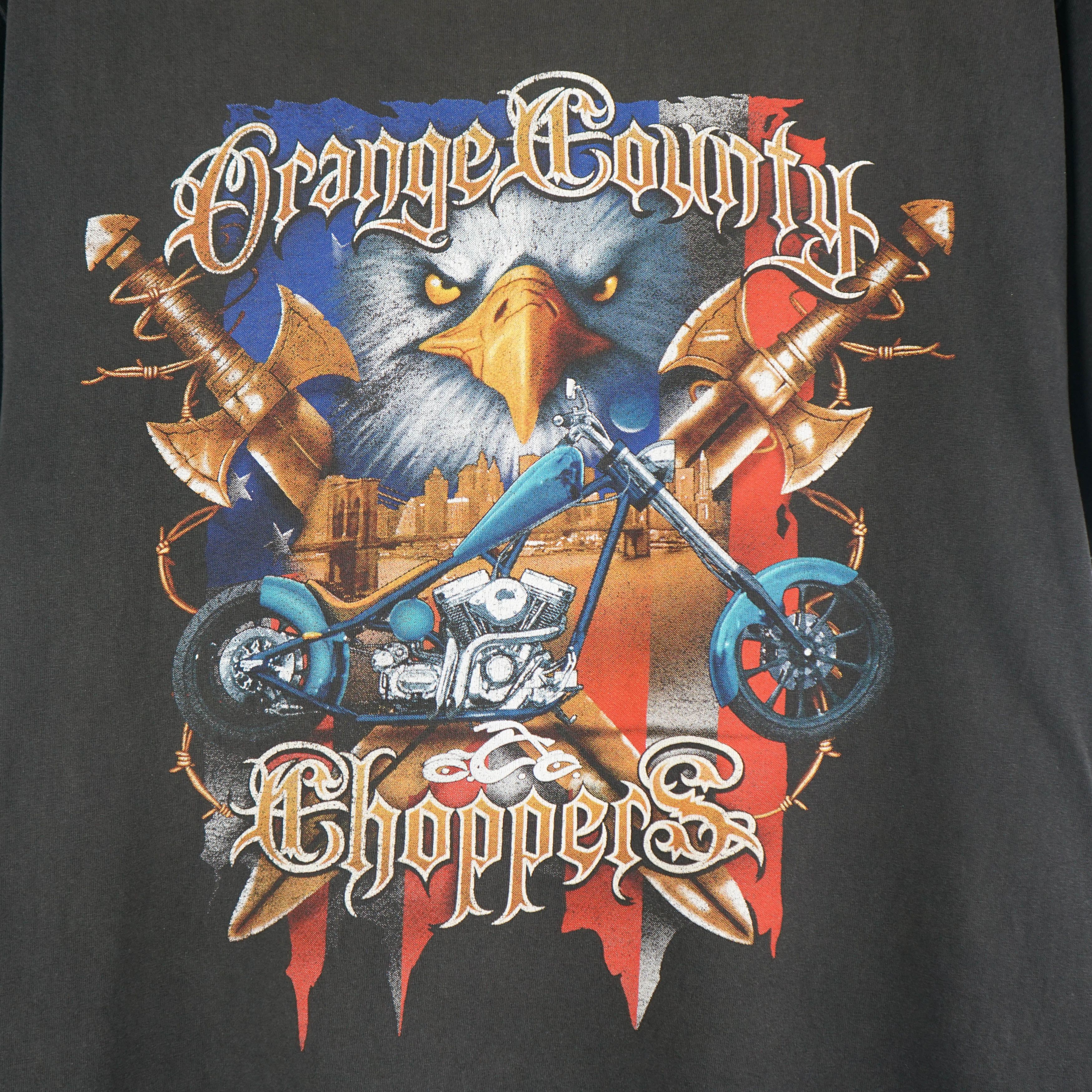Harley Davidson × Vintage × West Coast Choppers Vintage 1990s Orange County Choppers T-Shirt Size US XL / EU 56 / 4 - 2 Thumbnail