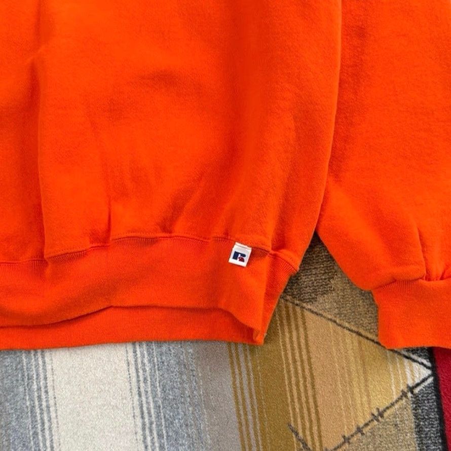 Russell Athletic VINTAGE Russell Athletic Orange Crew Neck Sweatshirt XL Men Pullover 90s Solid Long Sleeve Regular Size XL Crew Neck Men Size US XL / EU 56 / 4 - 4 Thumbnail