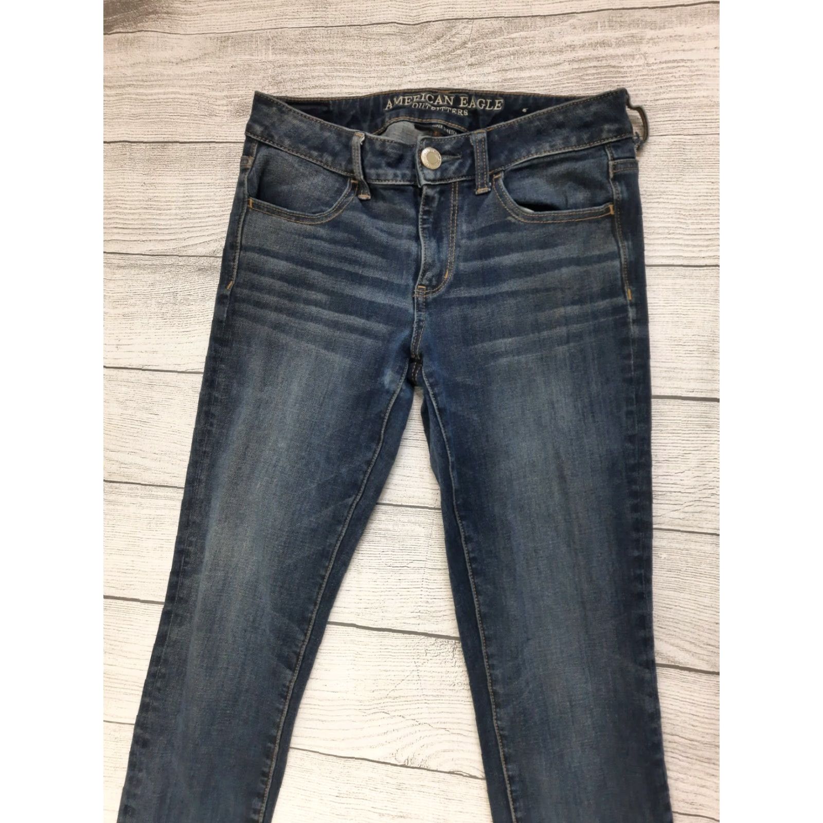American Eagle Outfitters American Eagle Outfitters Jeans Skinny Stretch Denim Jegging Women 6 Reg Blue Cotton Blend Denim Size 28" / US 6 / IT 42 - 2 Thumbnail