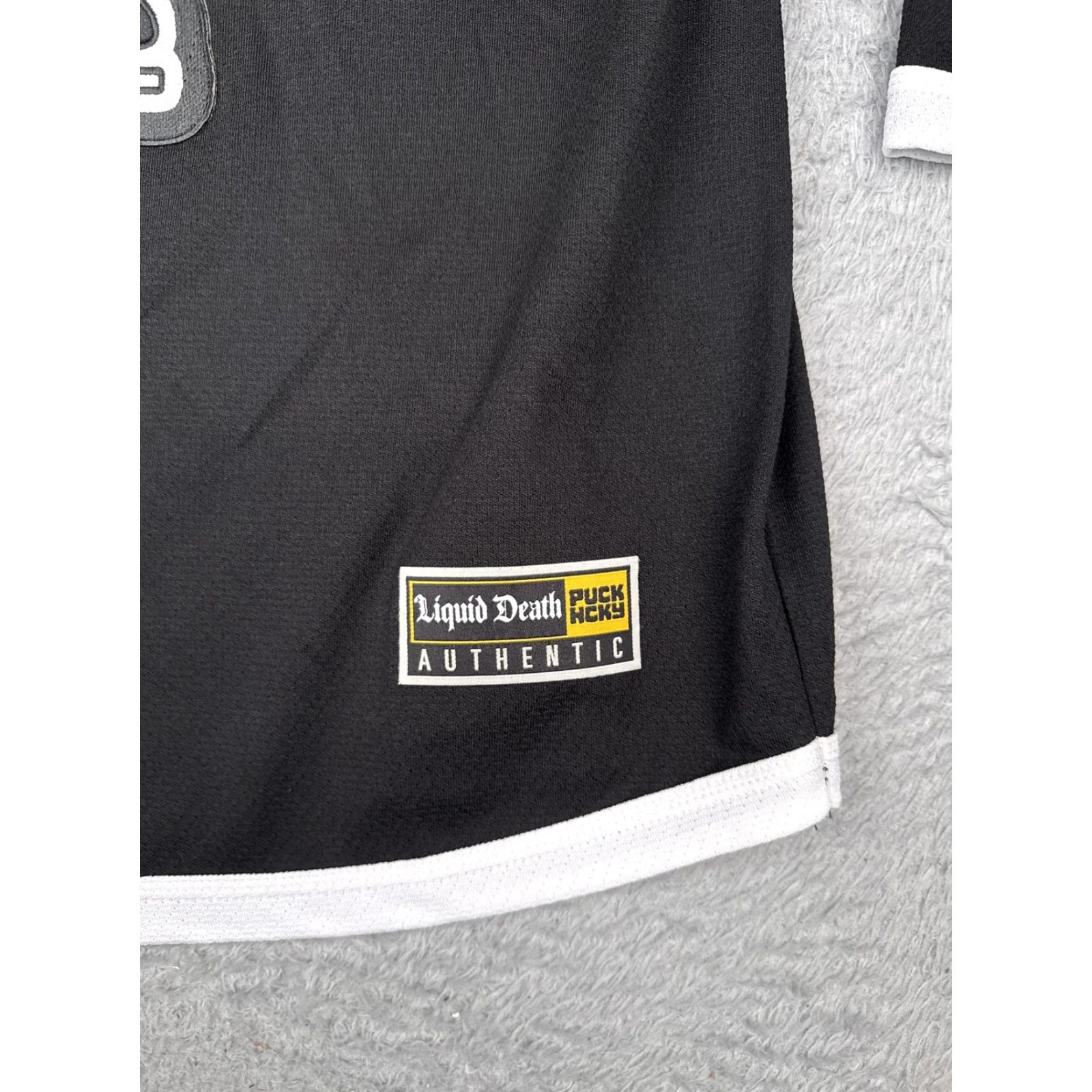 Vintage Liquid Death x Puck Hcky Hockey Jersey Mens Small Black 66 Logo Graphic Penguins Size US S / EU 44-46 / 1 - 6 Thumbnail
