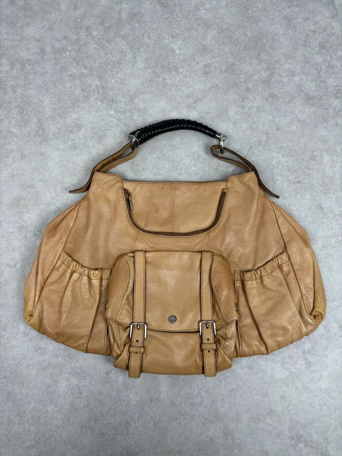 Yves Saint Laurent 2000s Yves Saint Laurent Tan Horn Muse Hobo Leather Bag Size ONE SIZE - 1 Thumbnail