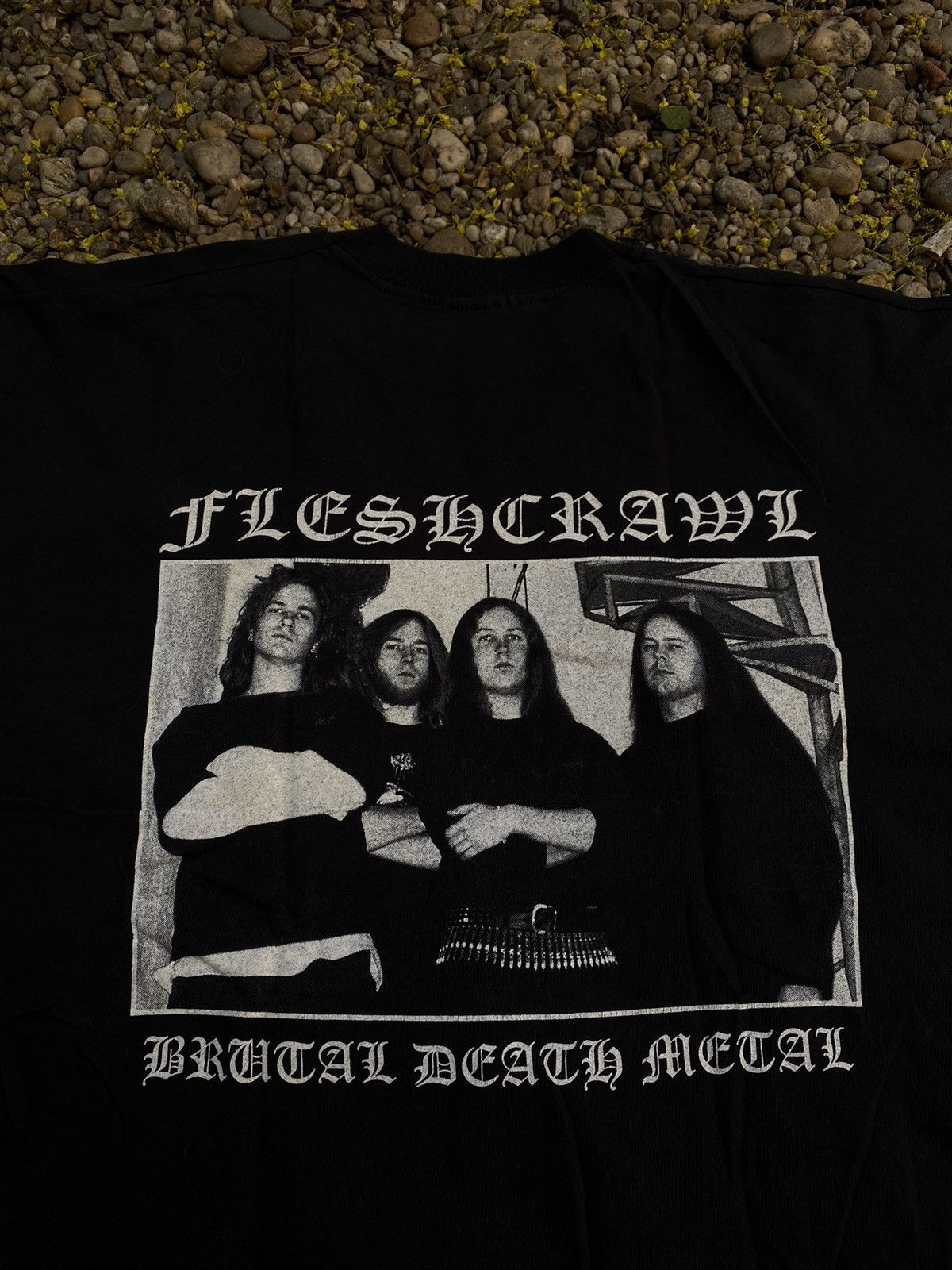 Band Tees × Vintage Vintage 1996 Fleshcrawl Bloodsoul Death Single Stitch Tee Size US XL / EU 56 / 4 - 4 Thumbnail