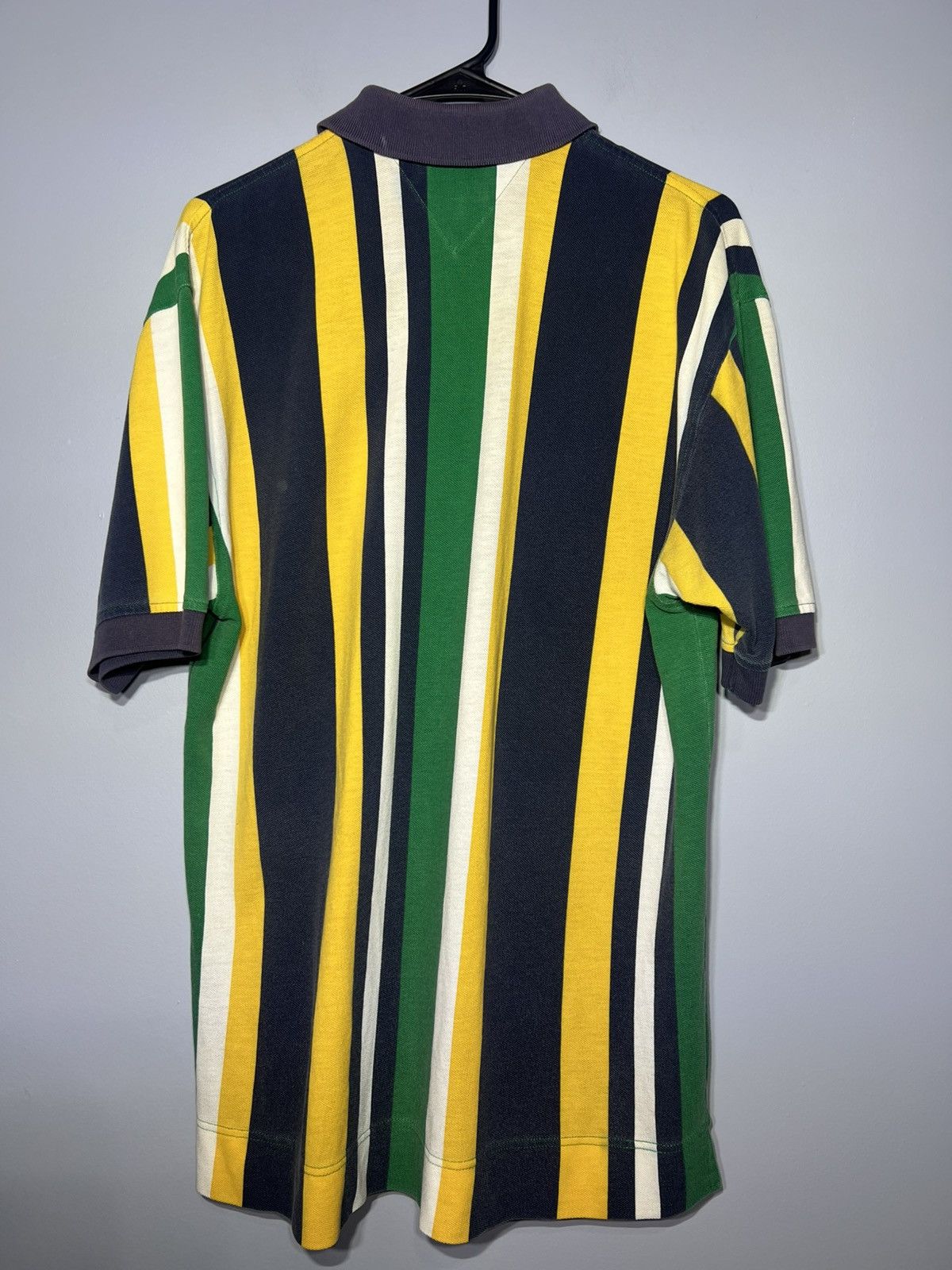 Tommy Hilfiger Vintage Tommy Hilfiger Polo Shirt Medium 90s Striped yellow Size US M / EU 48-50 / 2 - 4 Thumbnail