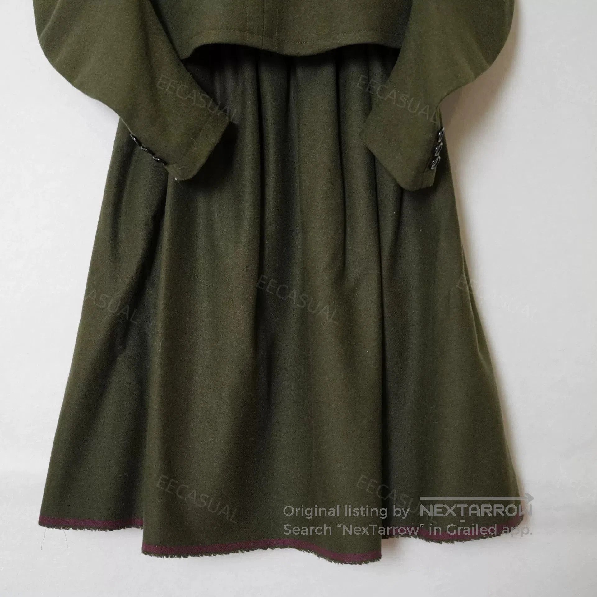 CDG by Comme des Garcons CDG Green Wool Midi Skirt Set. Size 25" / US 0 / IT 36 - 6 Thumbnail