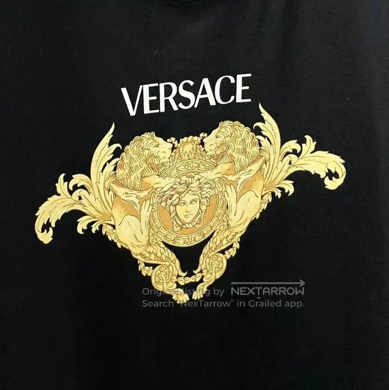 Versace Versace Black Cotton XL Men's T-Shirt . Size US XL / EU 56 / 4 - 5 Thumbnail
