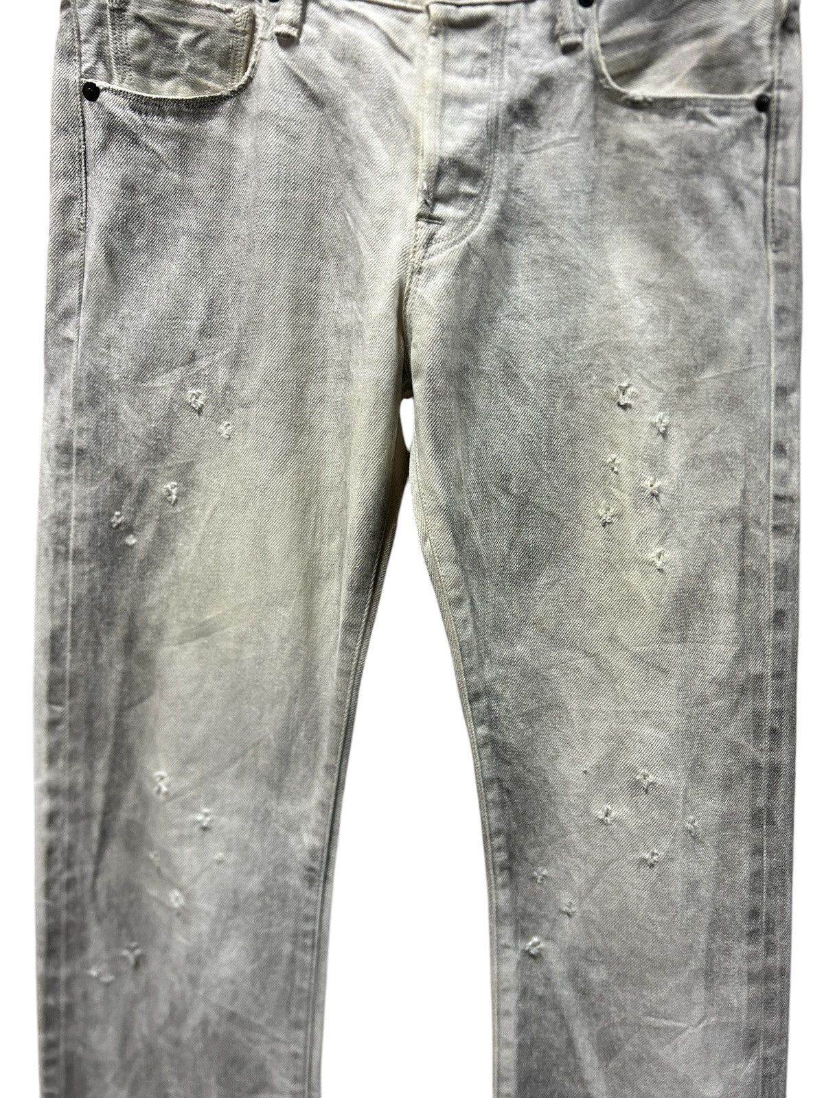 Japanese Brand × KURO × Vintage Vintage Kuro ‘Graphite’ Rare White Fade Selvedge Jeans Size US 31 - 5 Thumbnail