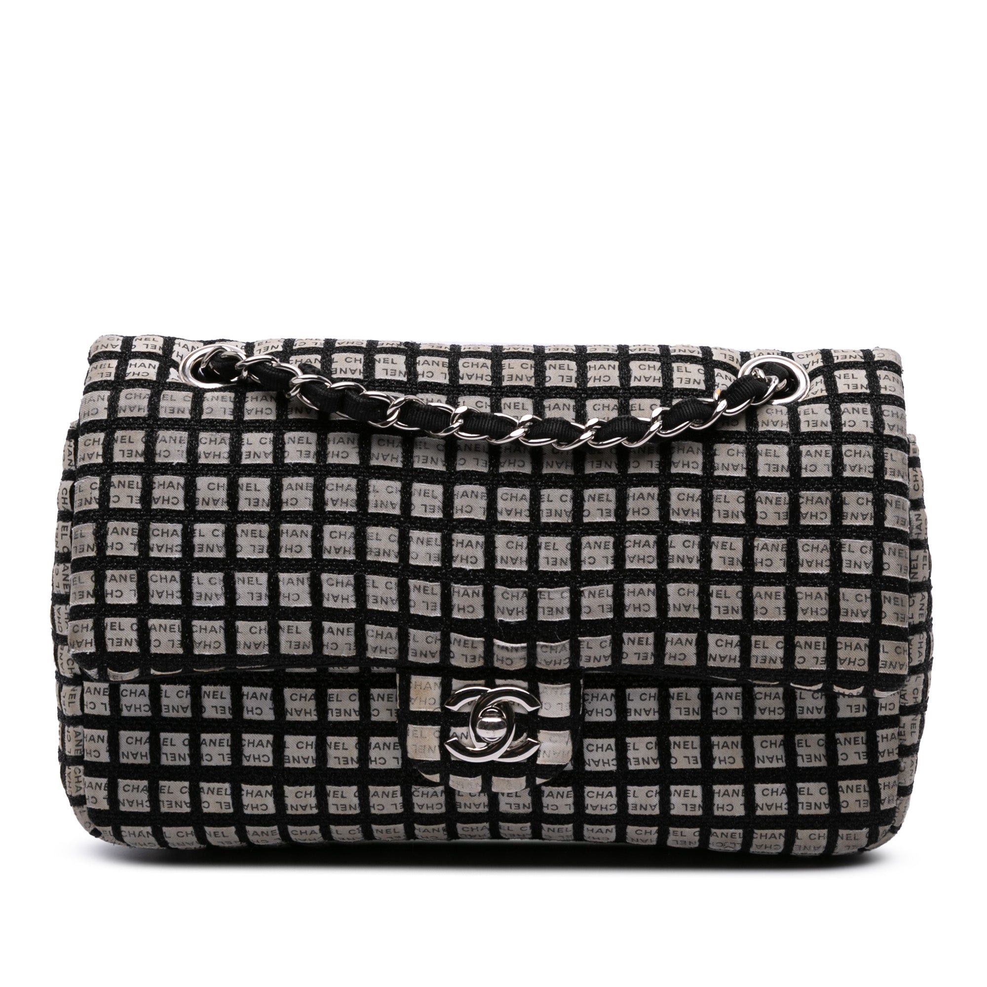 Chanel Medium Classic Ribbon Tweed Double Flap Size ONE SIZE - 1 Thumbnail