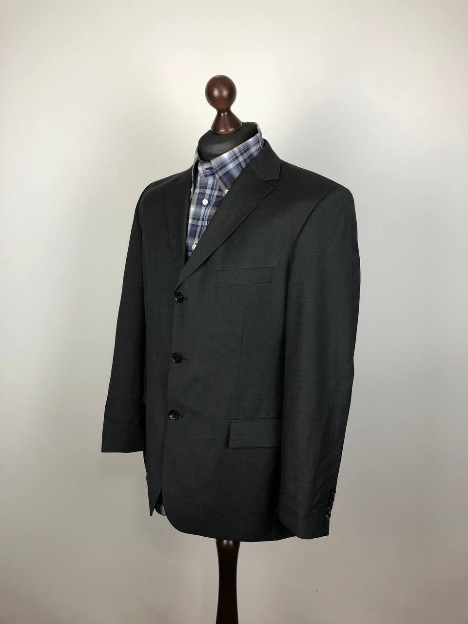 Hugo Boss HUGO BOSS Classic Wool Blazer Jacket Gray Size 44R - 1 Thumbnail
