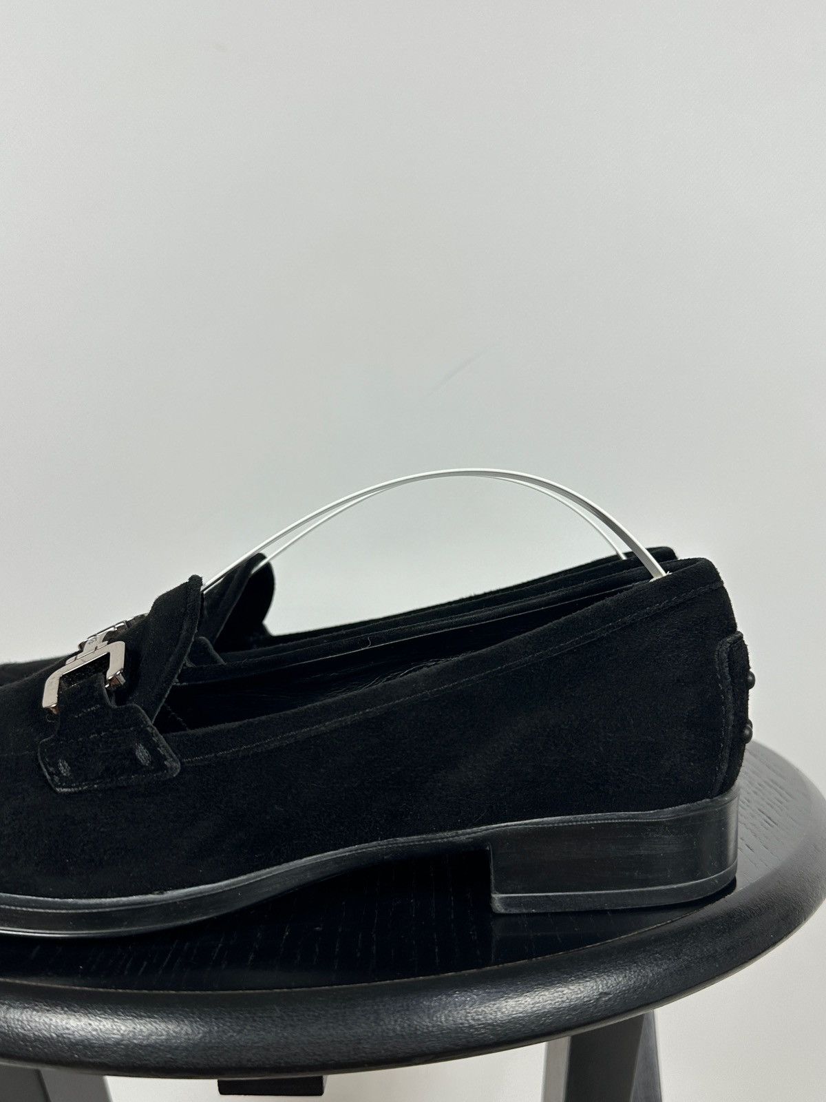 Tod's Tod’s Black Suede Horsebit Buckle Loafers Size US 6.5 / IT 36.5 - 15 Thumbnail