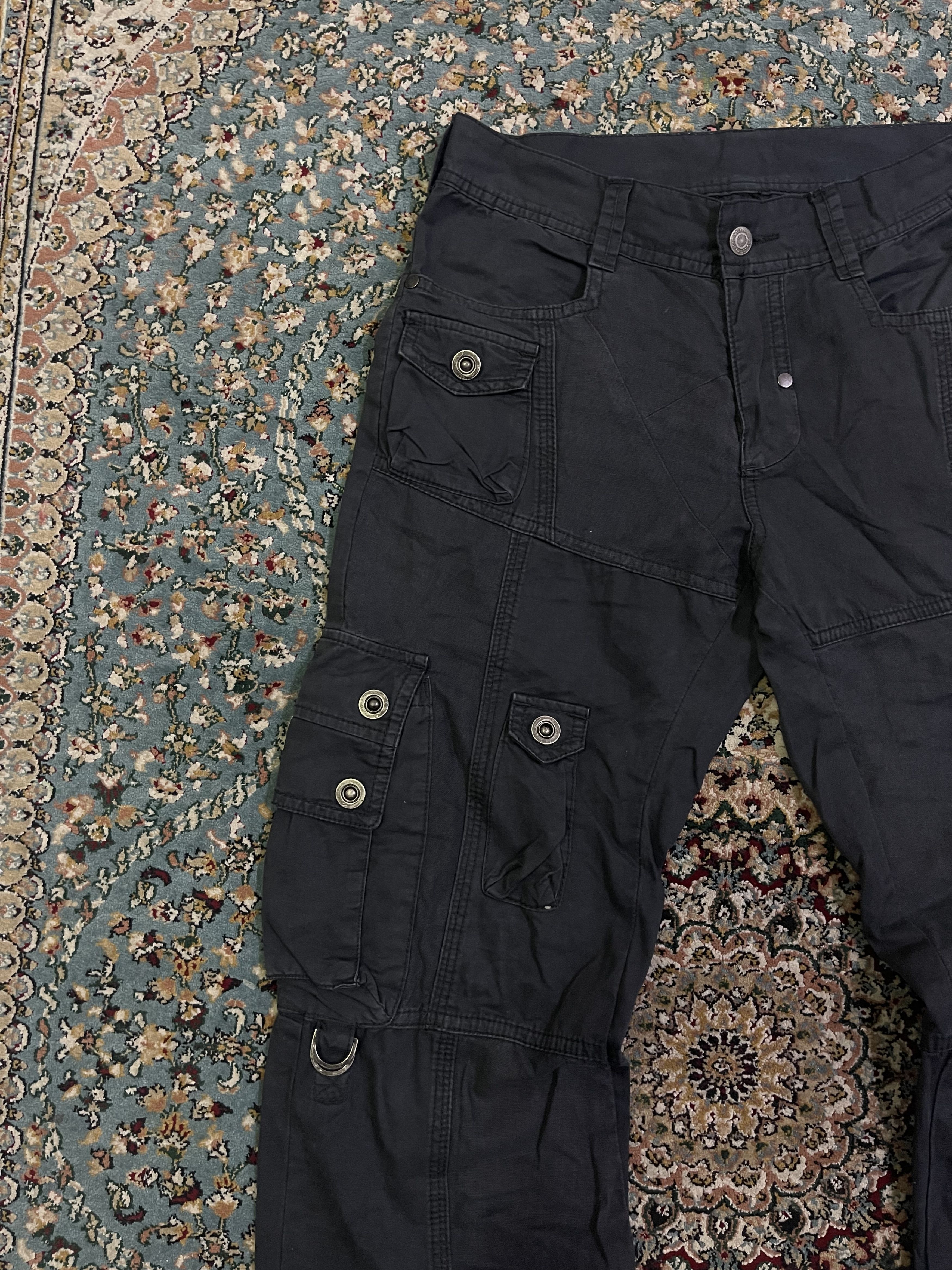 Tornado Mart Tornado Mart Black Multipocket Tactical Combat Slim Straight Size US 30 / EU 46 - 4 Thumbnail