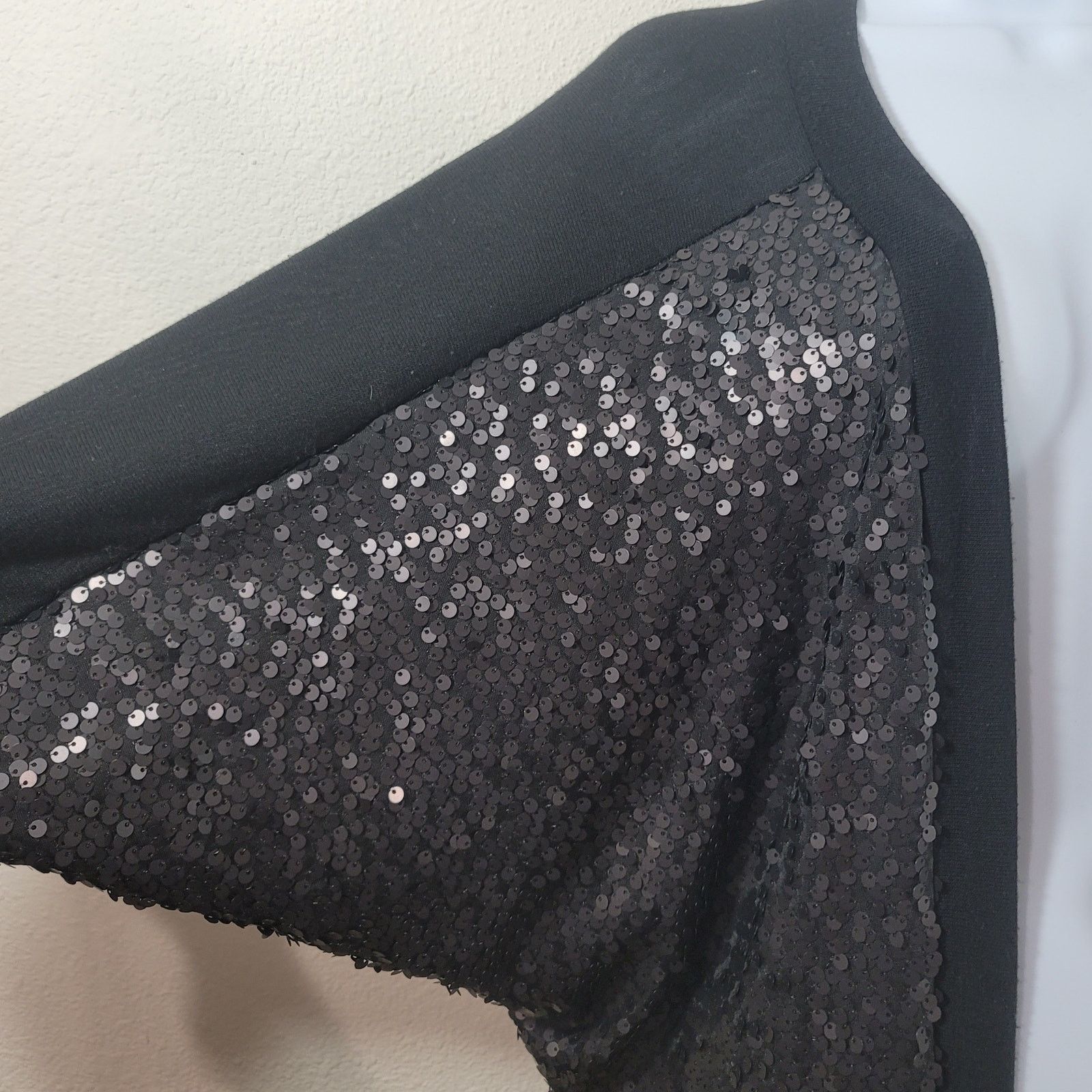 Other Day Trip Black Draped Sequin Batwing Cardigan Sweater Small Size S / US 4 / IT 40 - 5 Thumbnail
