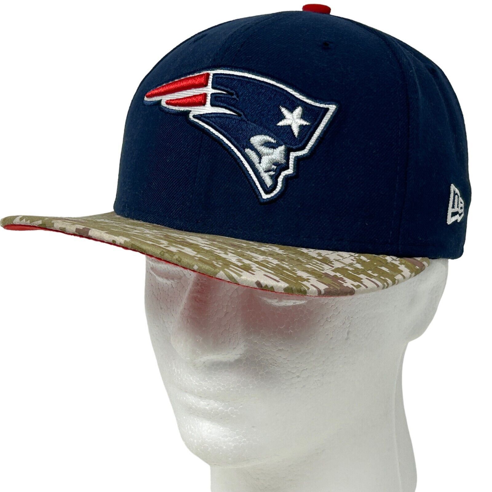 New Era New England Patriots Hat Baseball Cap Blue New Era NFL 7 1/4 Size ONE SIZE - 9 Thumbnail