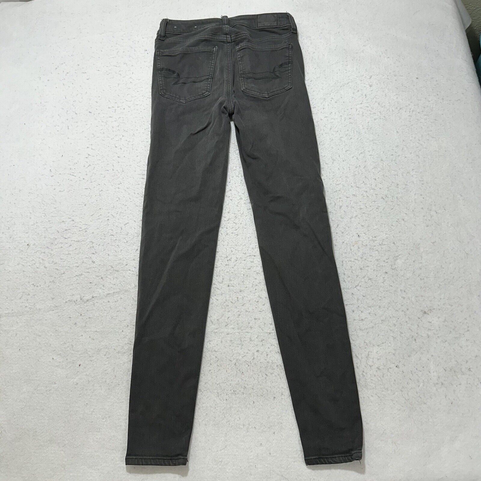 American Eagle Outfitters American Eagle 0 Regular Next Level Skinny Jeans Gray Ripped Size 25" / US 0 / IT 36 - 6 Thumbnail