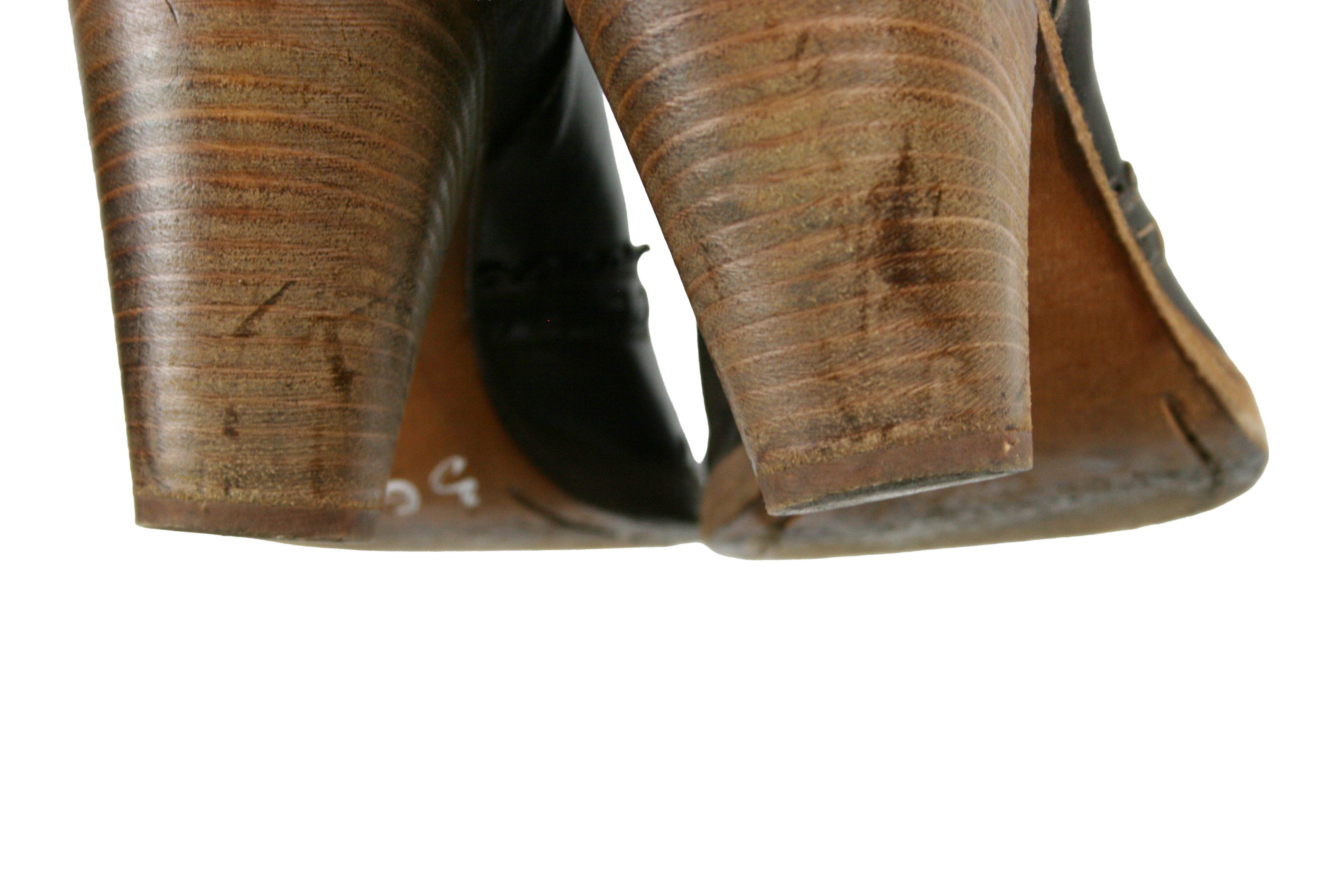 MoMA 00S Avant Garde Perforated Knee High Boots Vintage Size US 7 / IT 37 - 11 Thumbnail