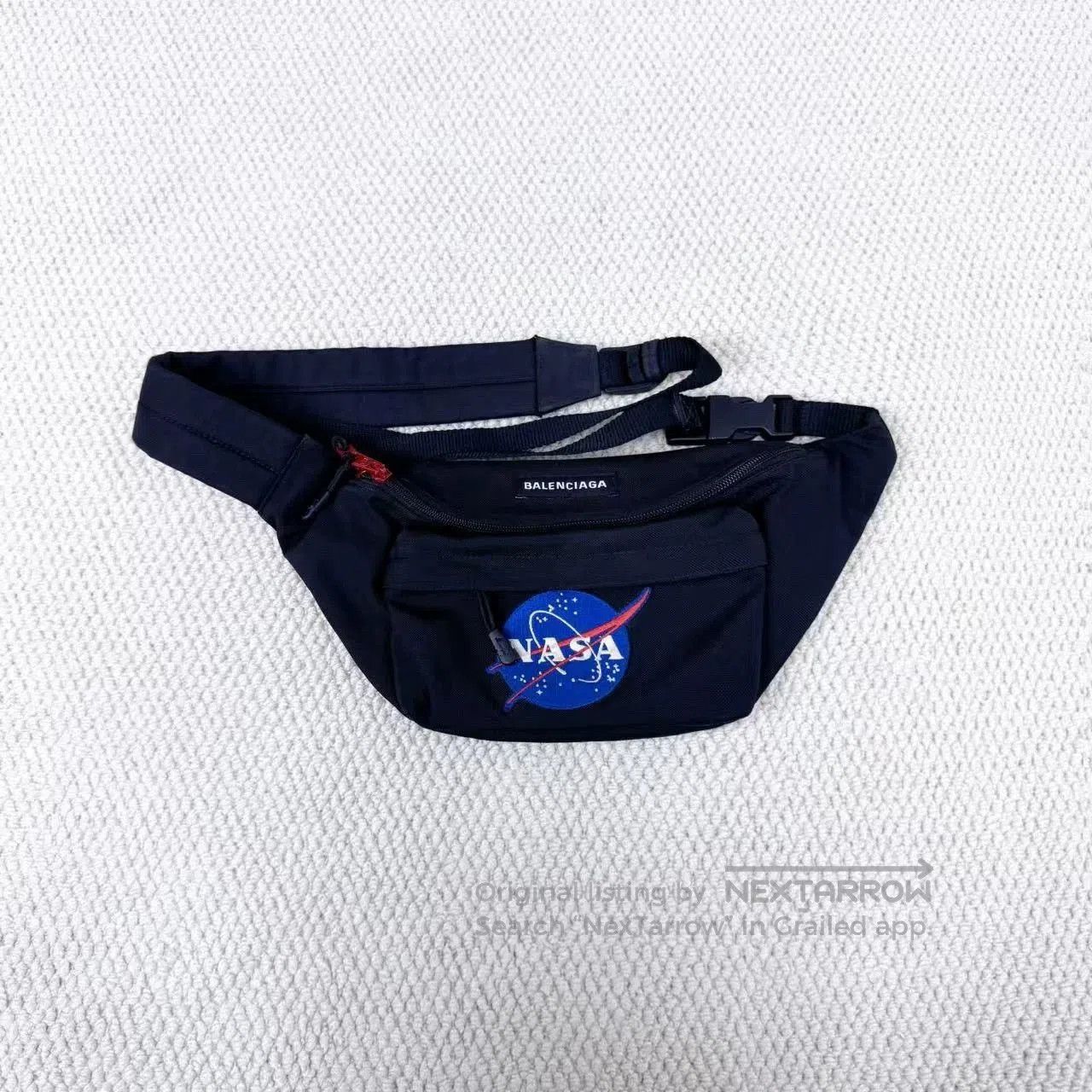 Balenciaga Balenciaga NASA collaboration black letter logo waist bag. Size ONE SIZE - 1 Thumbnail
