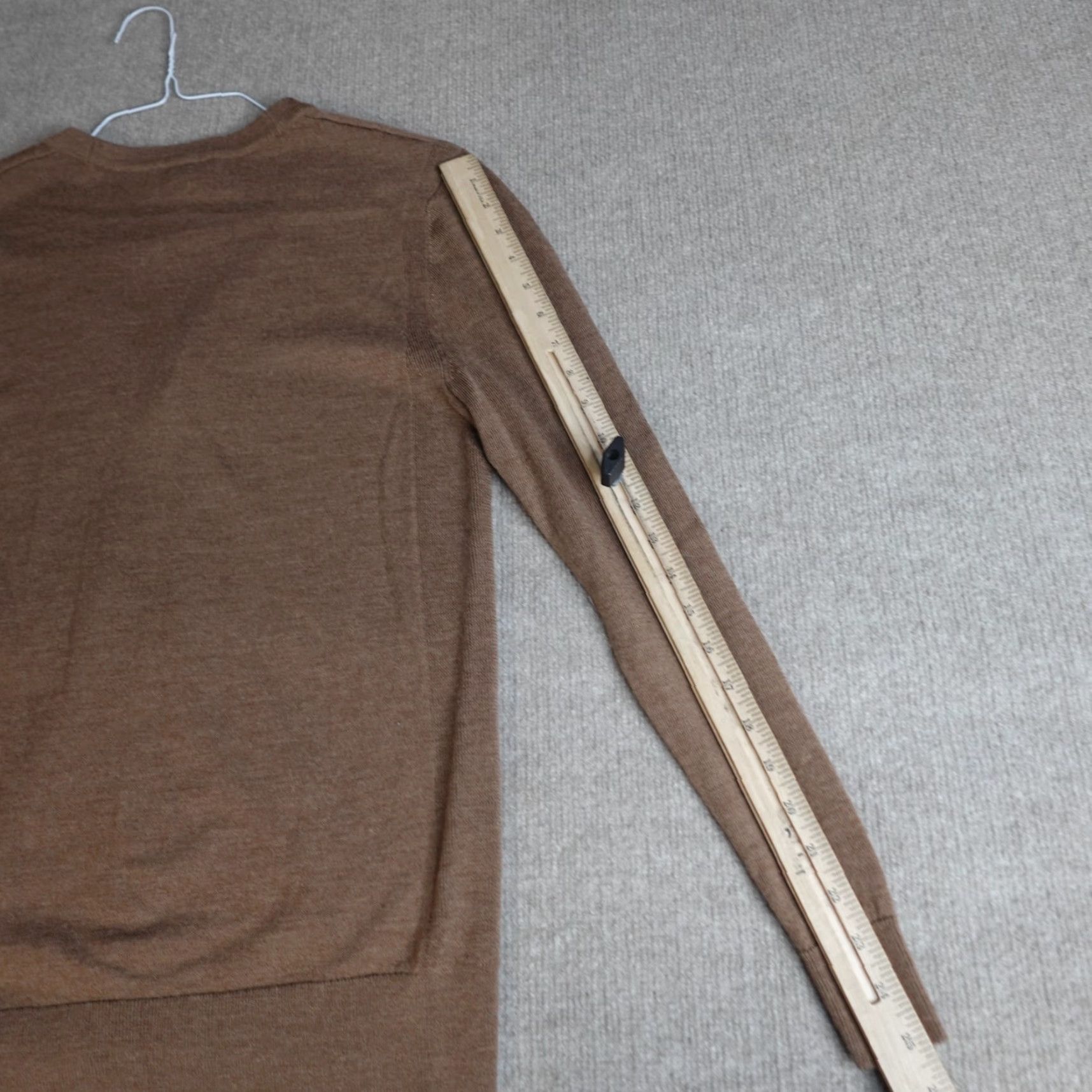 Express VINTAGE Express Cardigan Mens Sweater Express Cardigan Long Sleeve 100% Merino Wool Brown M Brown Mens Size US M / EU 48-50 / 2 - 2 Thumbnail