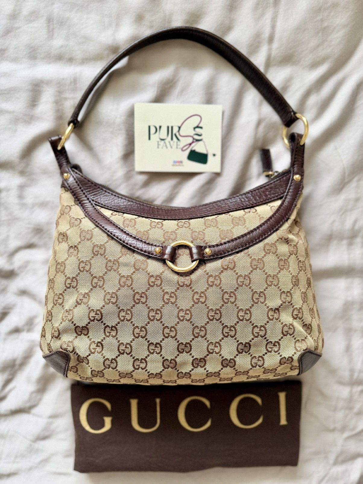 Gucci Authentic GUCCI Horsebit GG Canvas Brown Hobo Shoulder Bag Size ONE SIZE - 7 Thumbnail