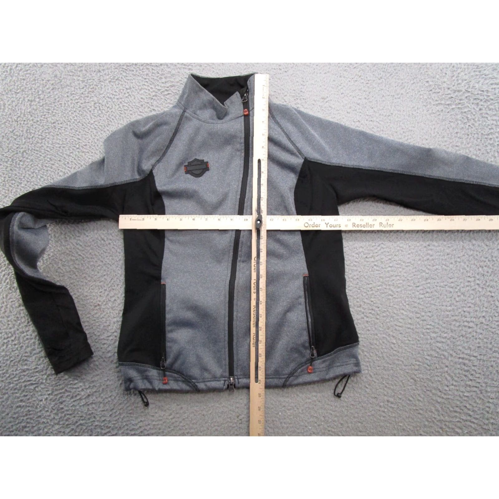Harley Davidson VINTAGE Harley-Davidson Jacket Womens M Asymmetric Full Zip Wind Thermal Motorcycle Size M / US 6-8 / IT 42-44 - 5 Thumbnail