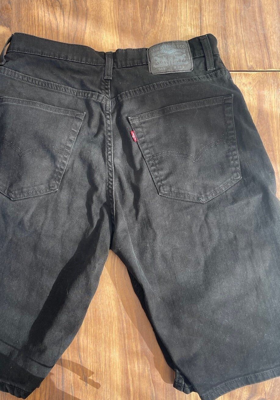 Levi's Vintage Clothing Levis' Regular Fit Mens Size 34 Two Denim Black/Blue Shorts Size US 34 / EU 50 - 3 Thumbnail