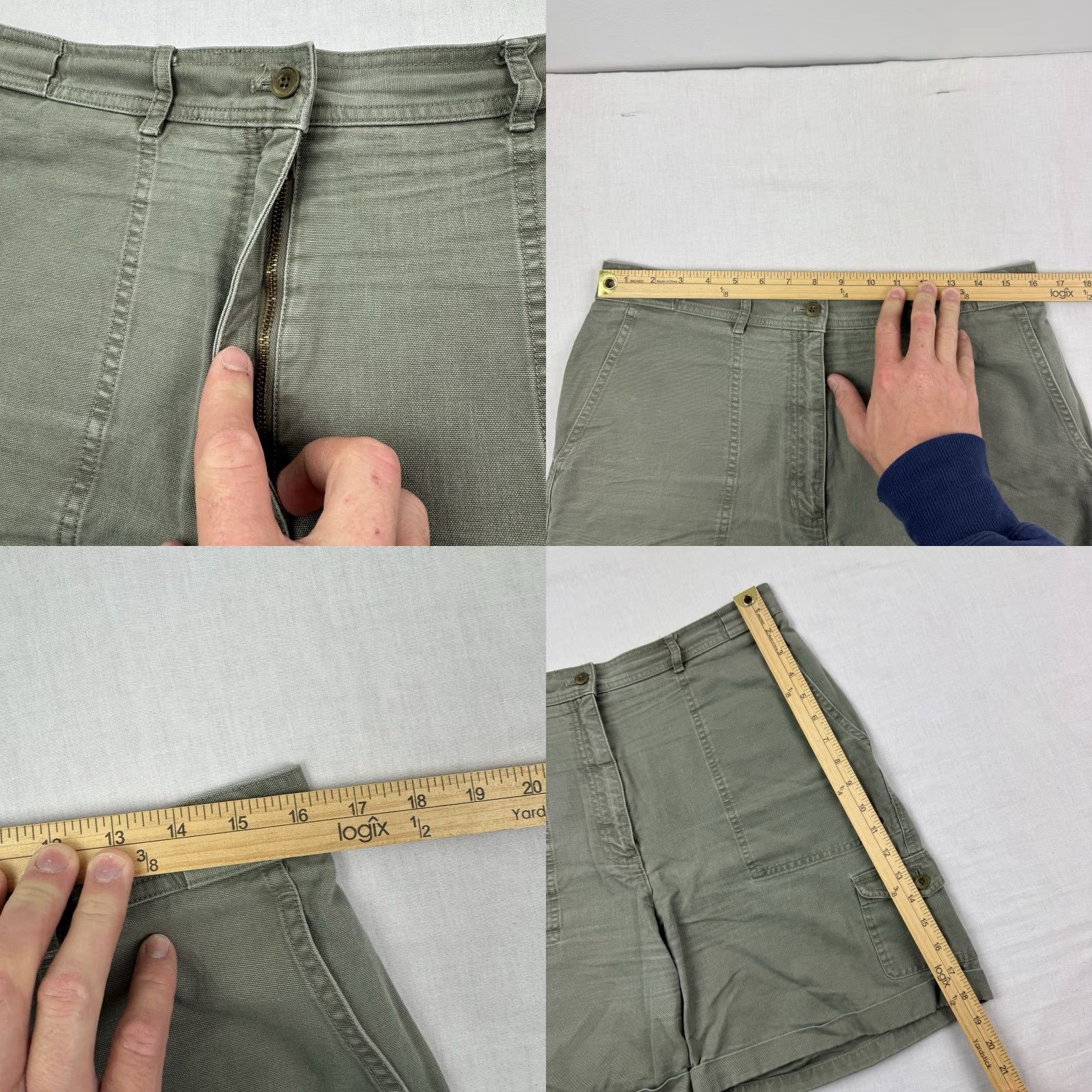 Ralph Lauren VINTAGE Lauren Ralph Lauren Safari Shorts Womens 12 Cargo Pocket Hipster 90s Y2K Green Mens? Womens? Size 34" / US 12 / IT 48 - 8 Thumbnail